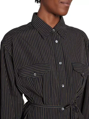 ISABEL MARANT ÃTOILE - Seen Striped Cotton Shirtdress