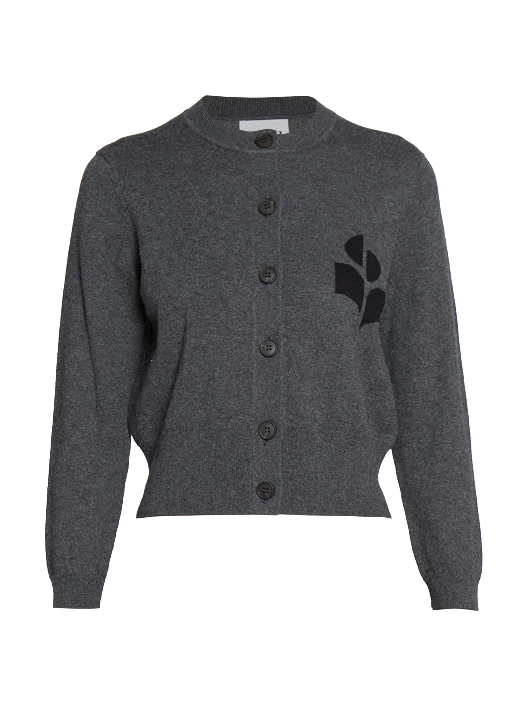Isabel Marant Étoile Newton Logo Cotton & Wool-Blend Cardigan