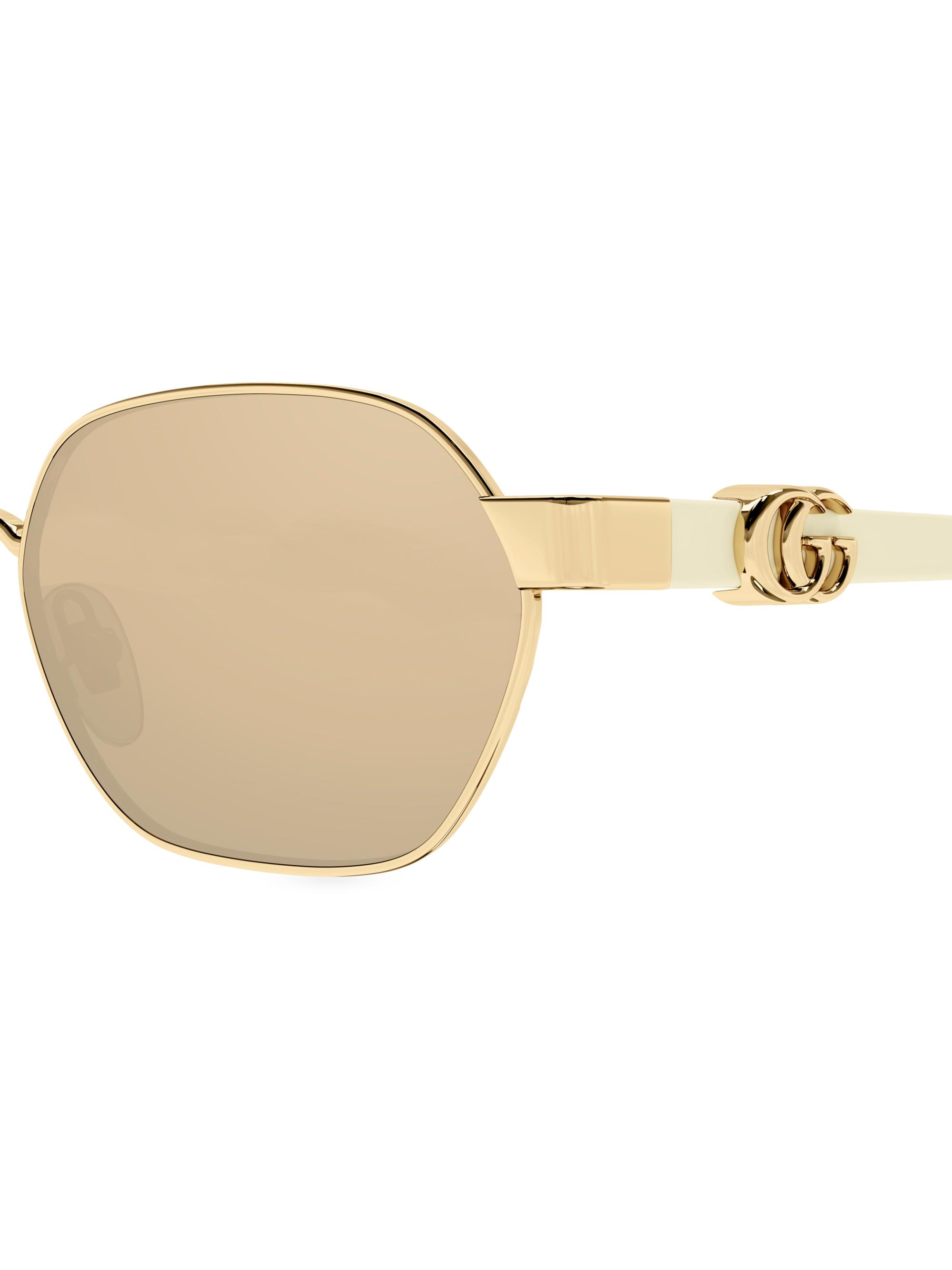 Gucci Mini Running 56MM Oval Sunglasses | Saks Fifth Avenue