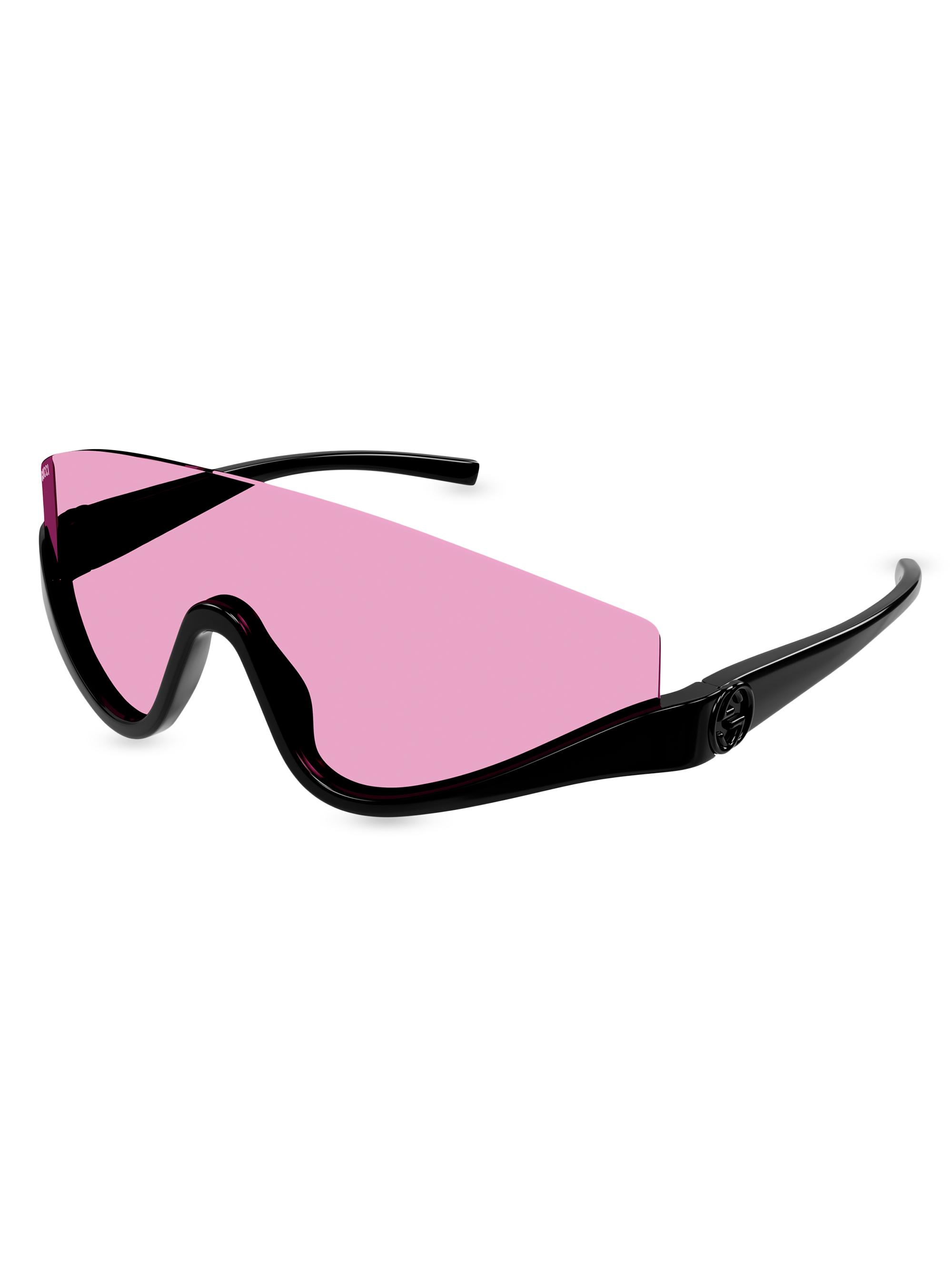 Gucci Women's Fashion Show 99MM Mask Sunglasses - Black Pink