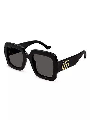 Plastique 50MM Oversized Square Sunglasses