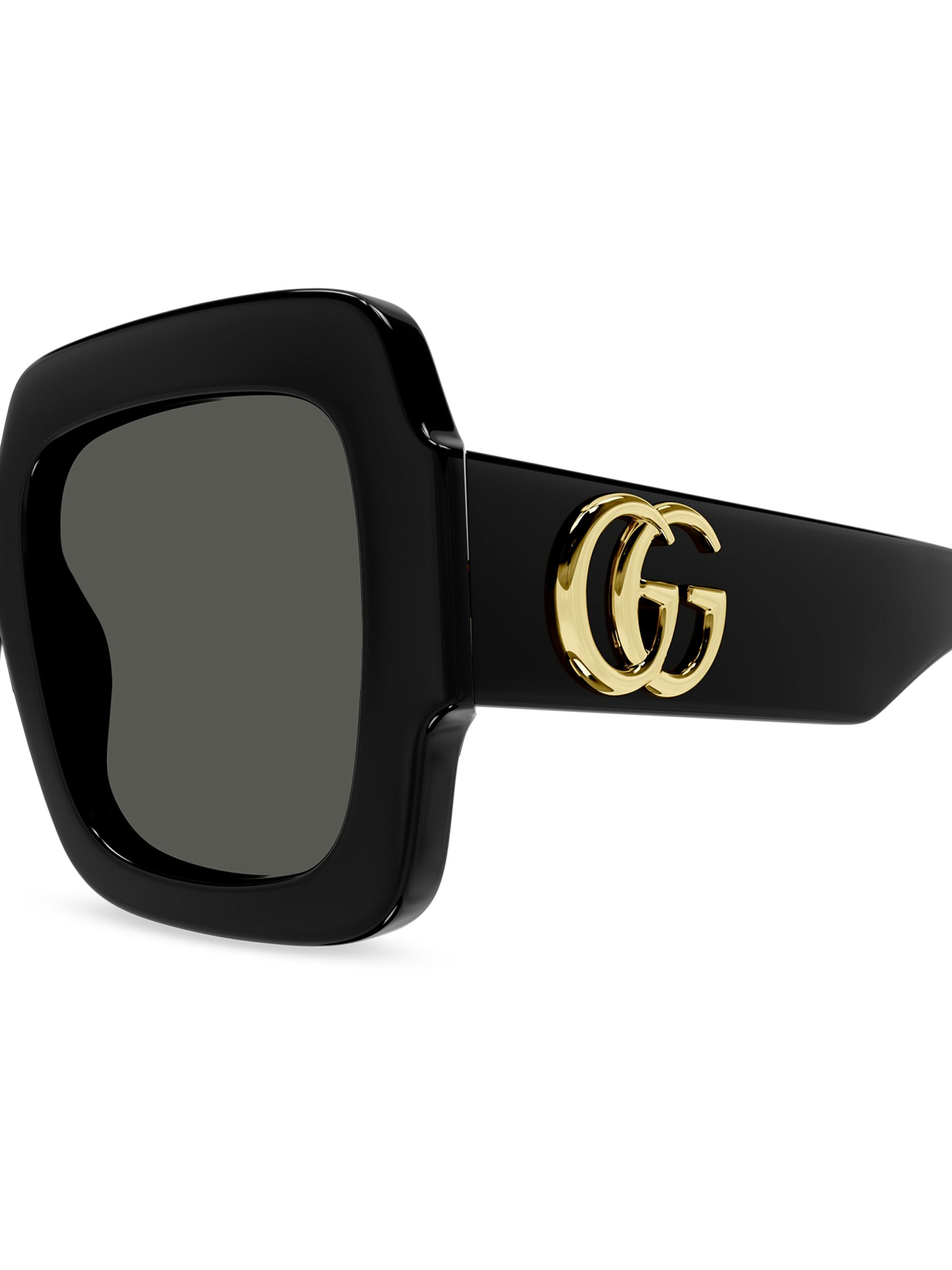 Gucci Plastique 50MM Oversized Square Sunglasses | Saks Fifth Avenue