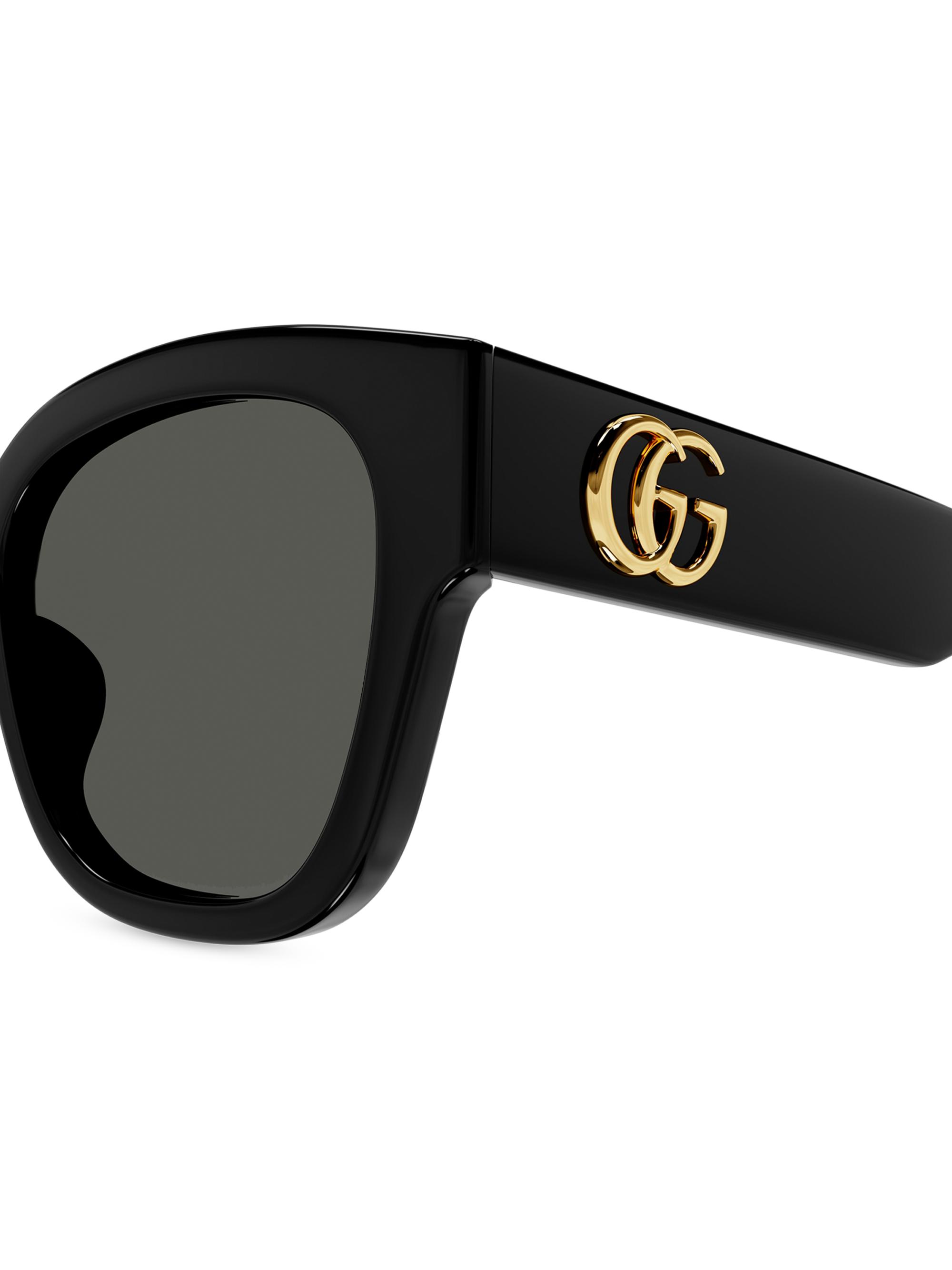 Gucci Plastique 54MM Round Sunglasses | Saks Fifth Avenue