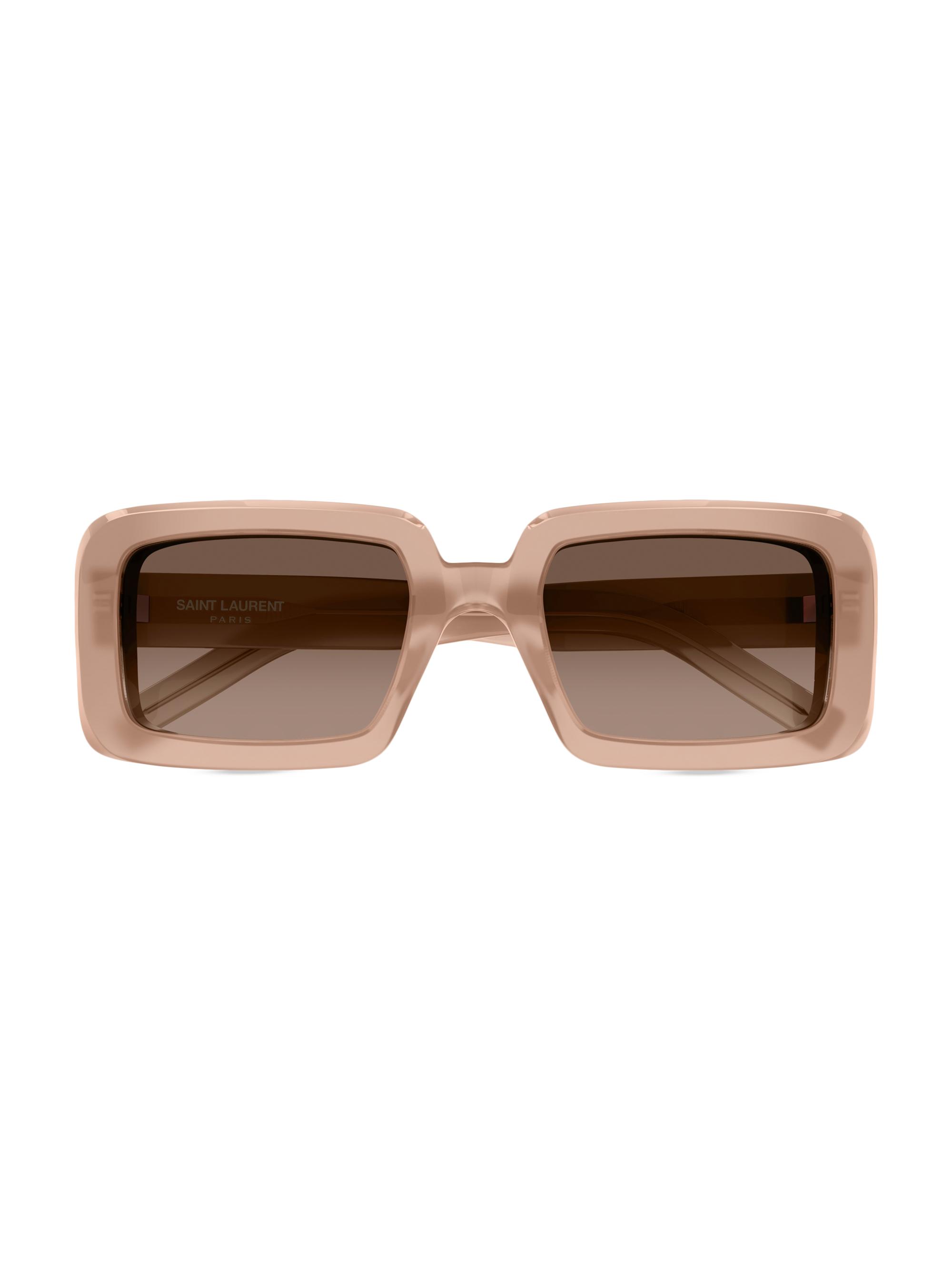 Saint Laurent Women's Fashion Icons 52MM Sunrise Acetate Rectangular Sunglasses - Beige Taupe Gradient