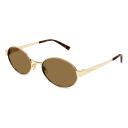 Feminine Fashion Icons 55MM Oval Metal Sunglasses