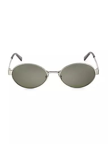 Feminine Fashion Icons 55MM Oval Metal Sunglasses