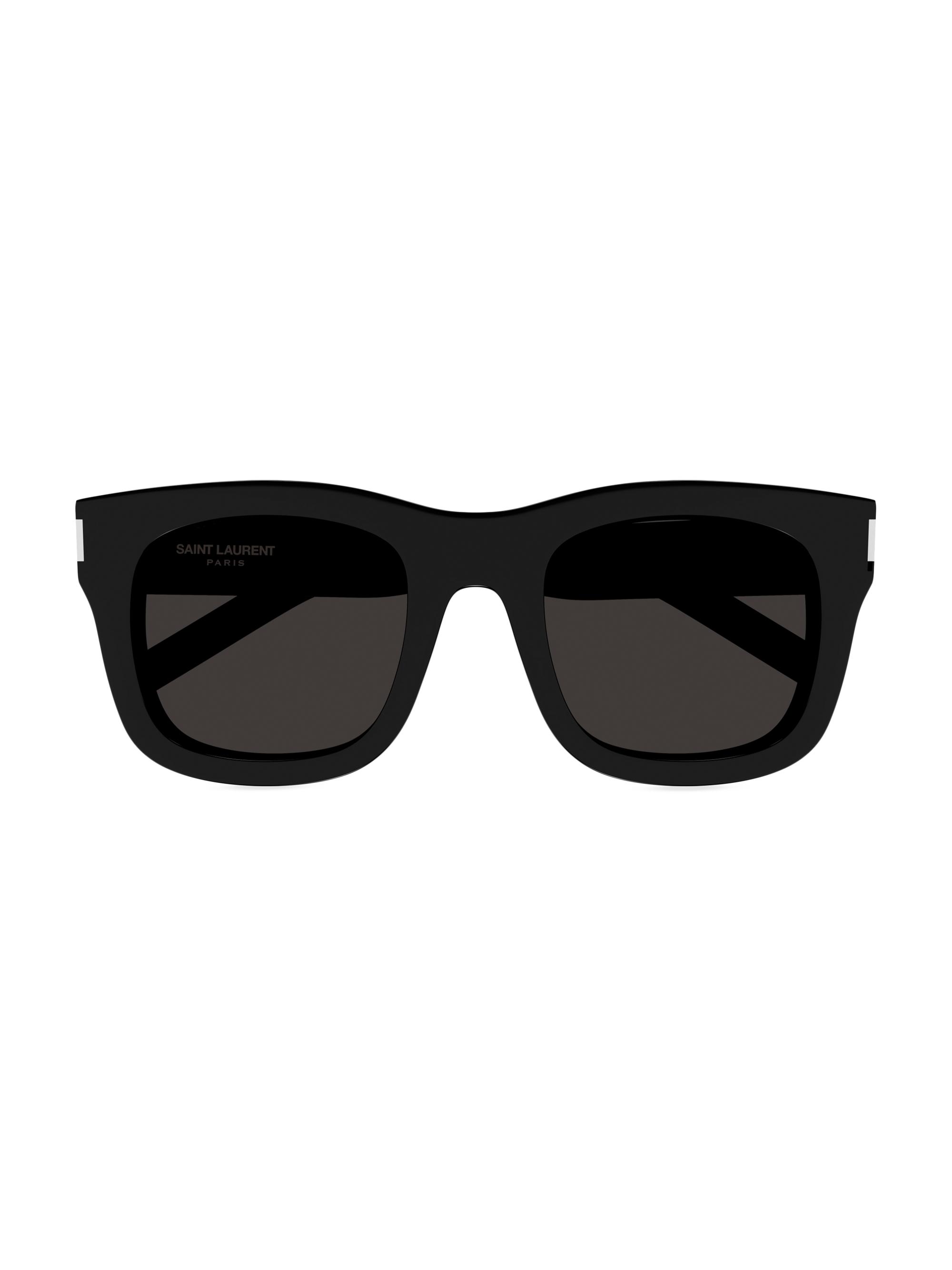Saint Laurent Women's 55MM Acetate Square Sunglasses - Black Dark Grey