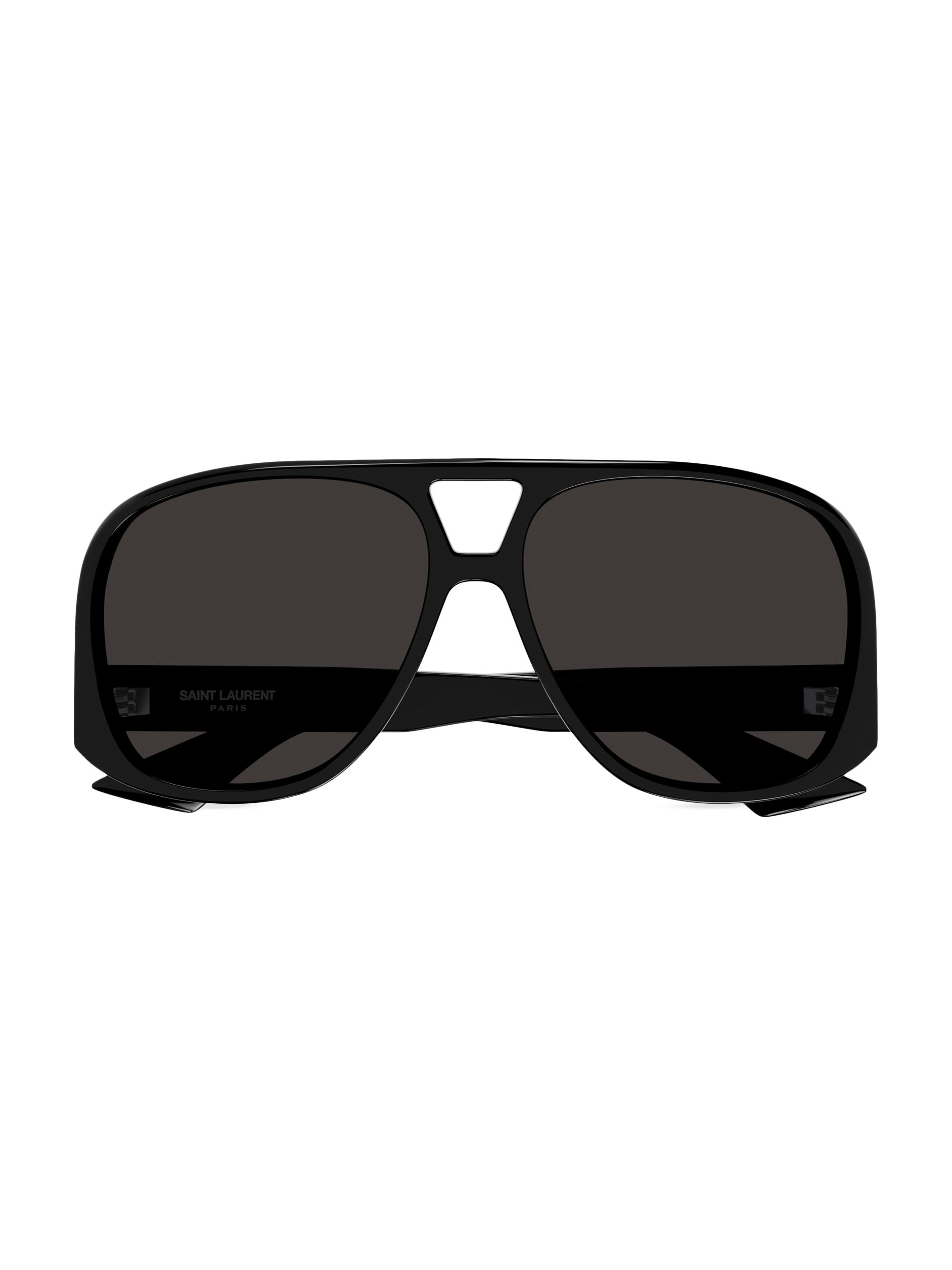 Saint Laurent Women's 59MM Solace Pilot Sunglasses - Black Dark Grey