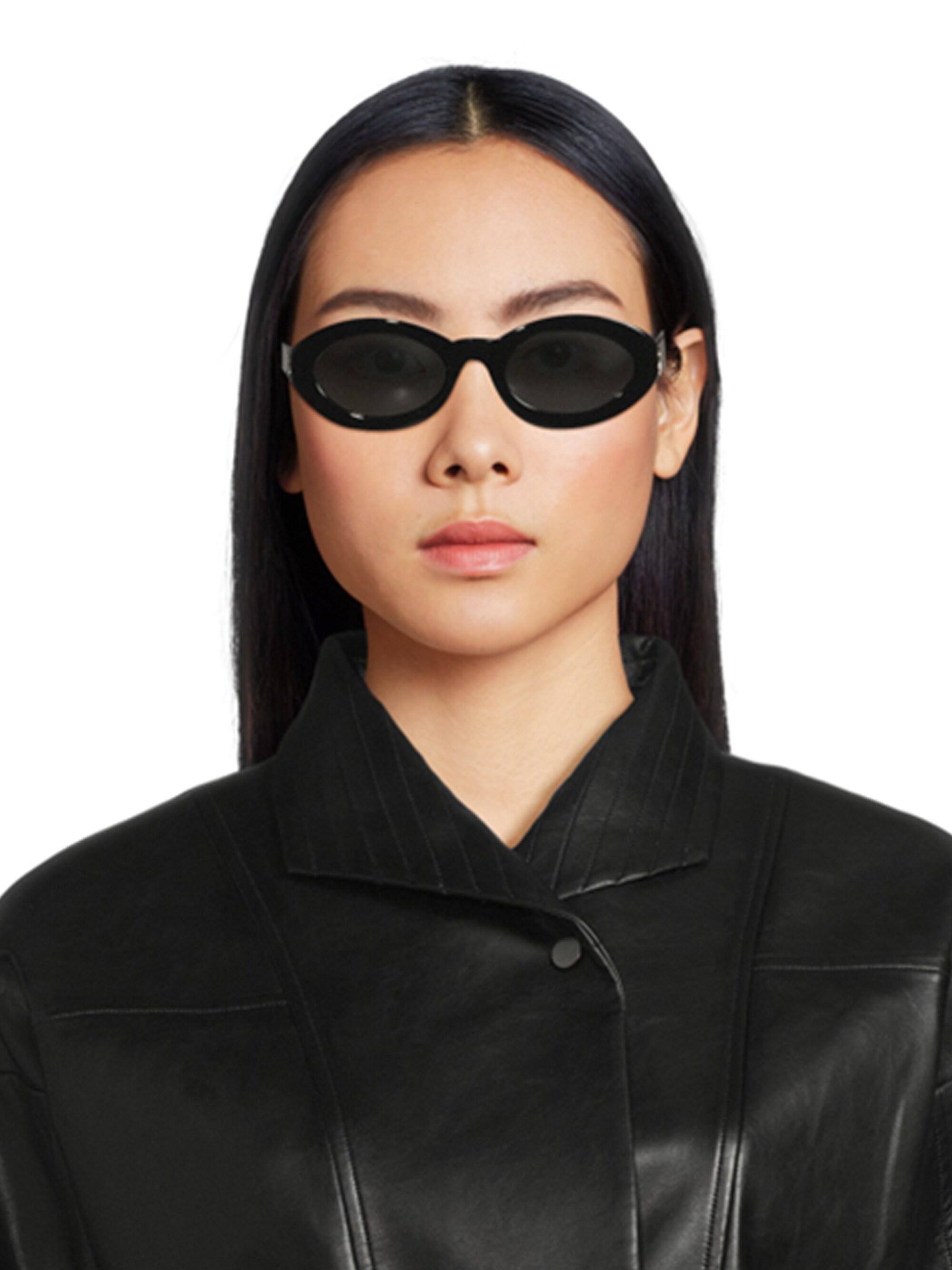 SAINT LAURENT パース Saint Laurent Monogram Hinge 52MM Acetate Oval Sunglasses