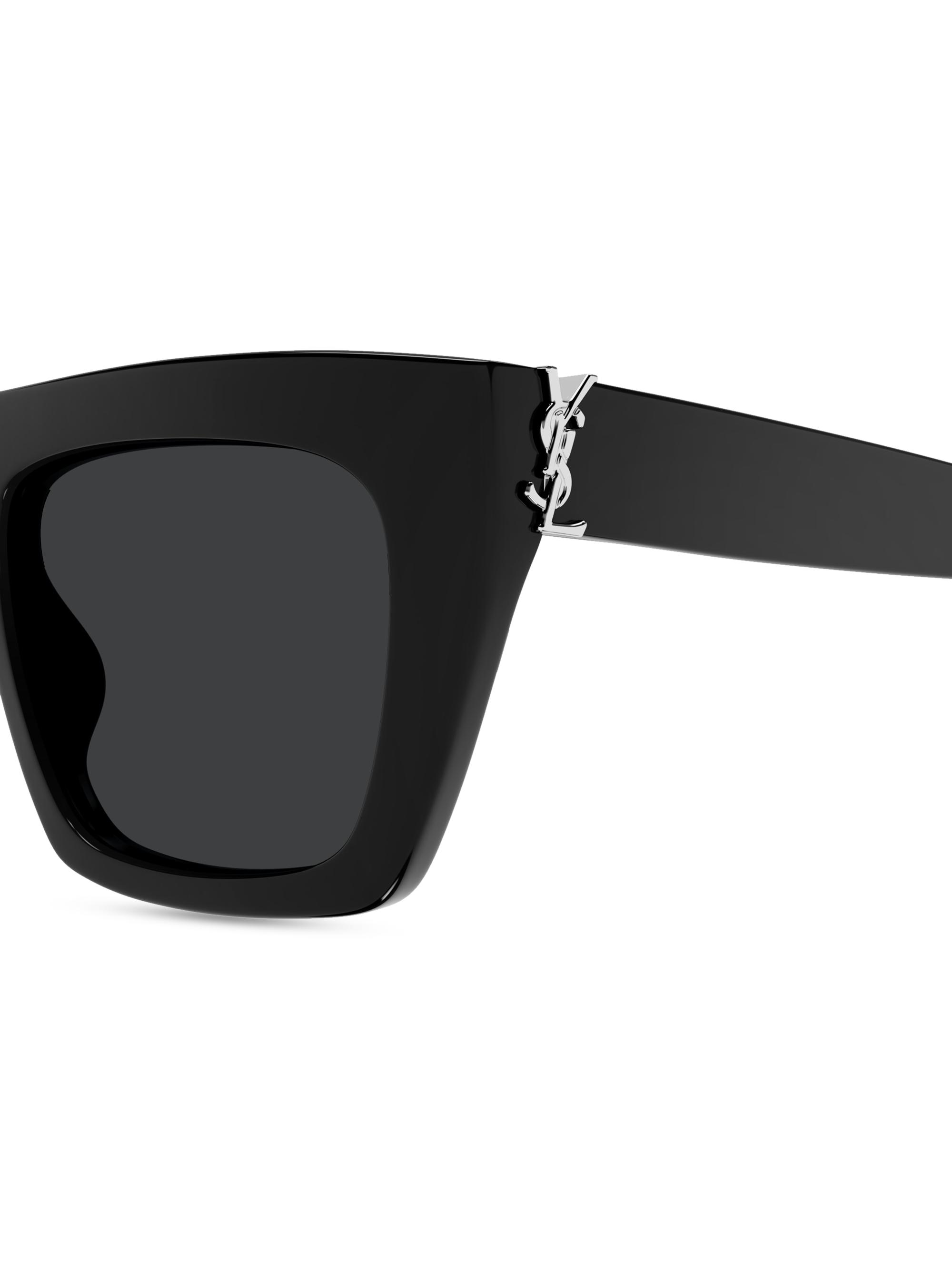 Saint Laurent Monogram Hinge 52MM Acetate Square Sunglasses | Saks
