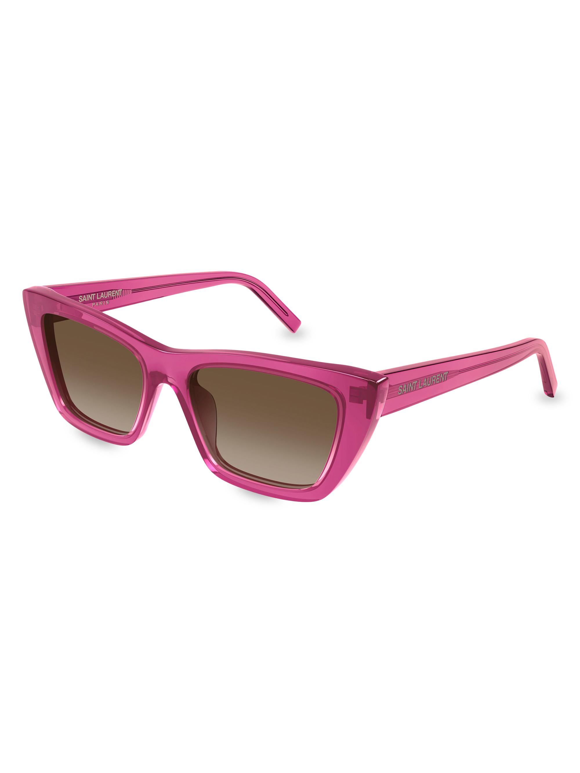 Saint Laurent Women's Mica 55MM Acetate Cat-Eye Sunglasses - Pink Brown