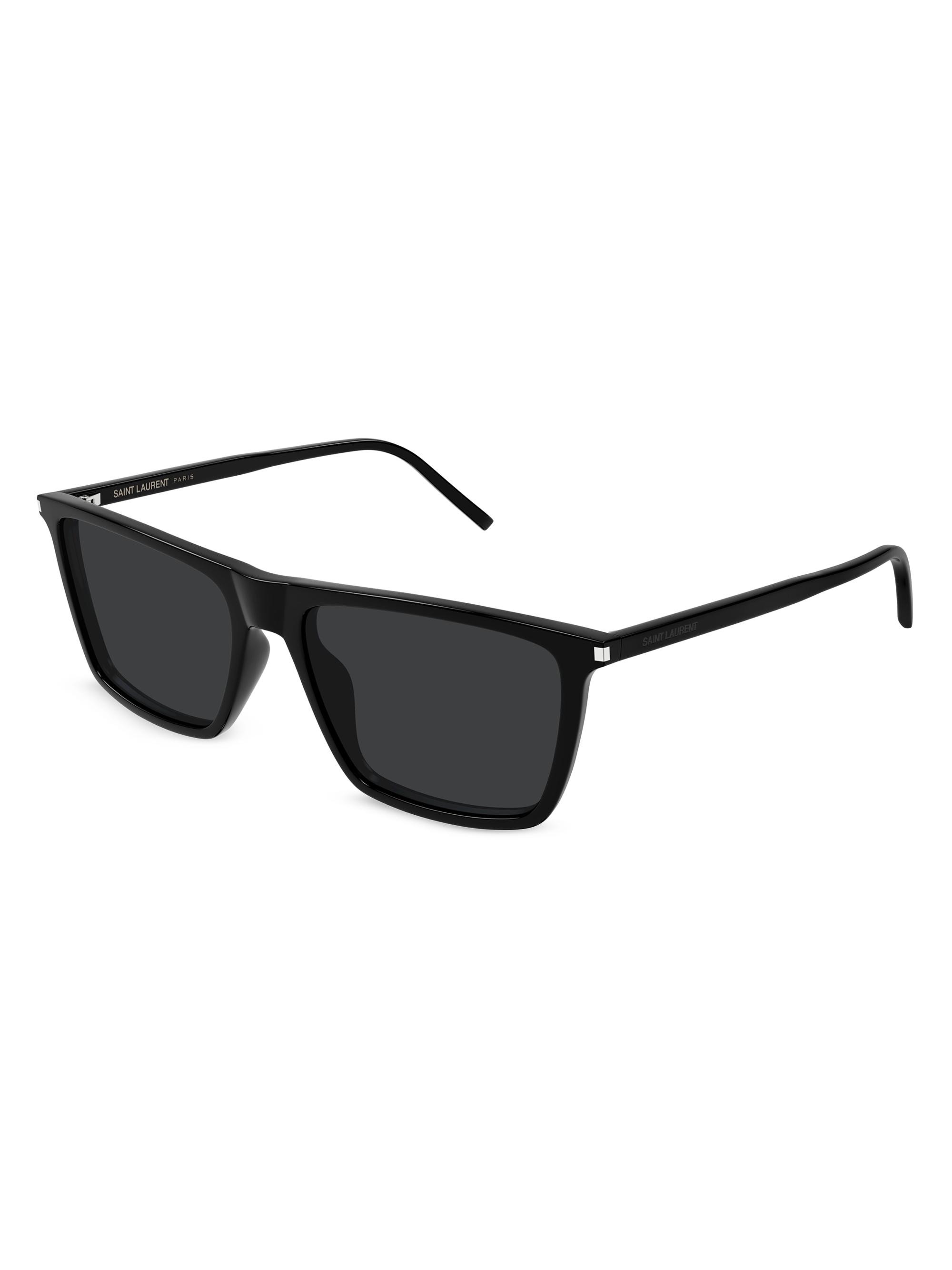 Saint Laurent Thin Acetate SL 668 56MM Square Sunglasses | Saks