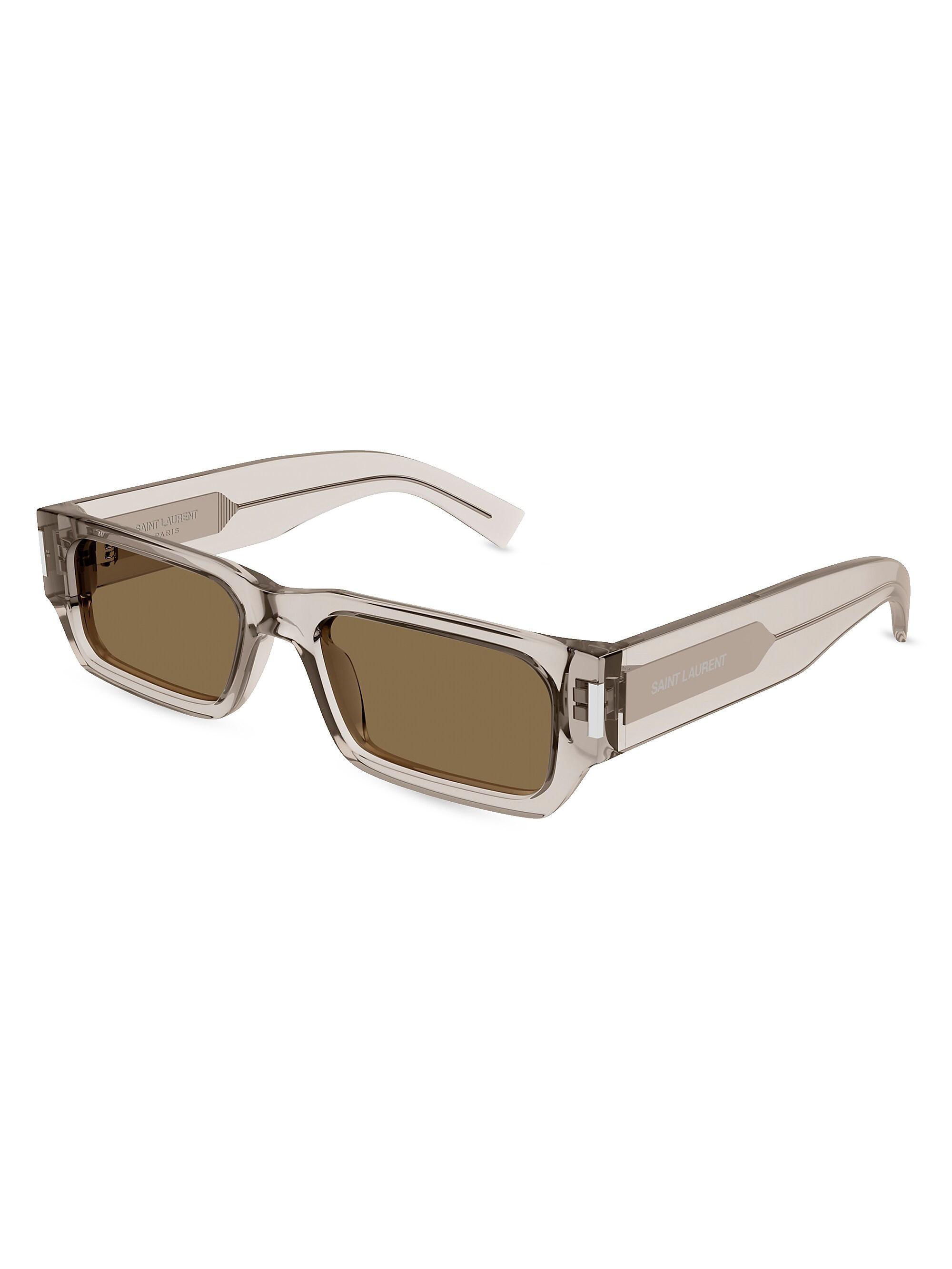 Saint Laurent Naked Wirecore 55MM Square Sunglasses | Saks Fifth