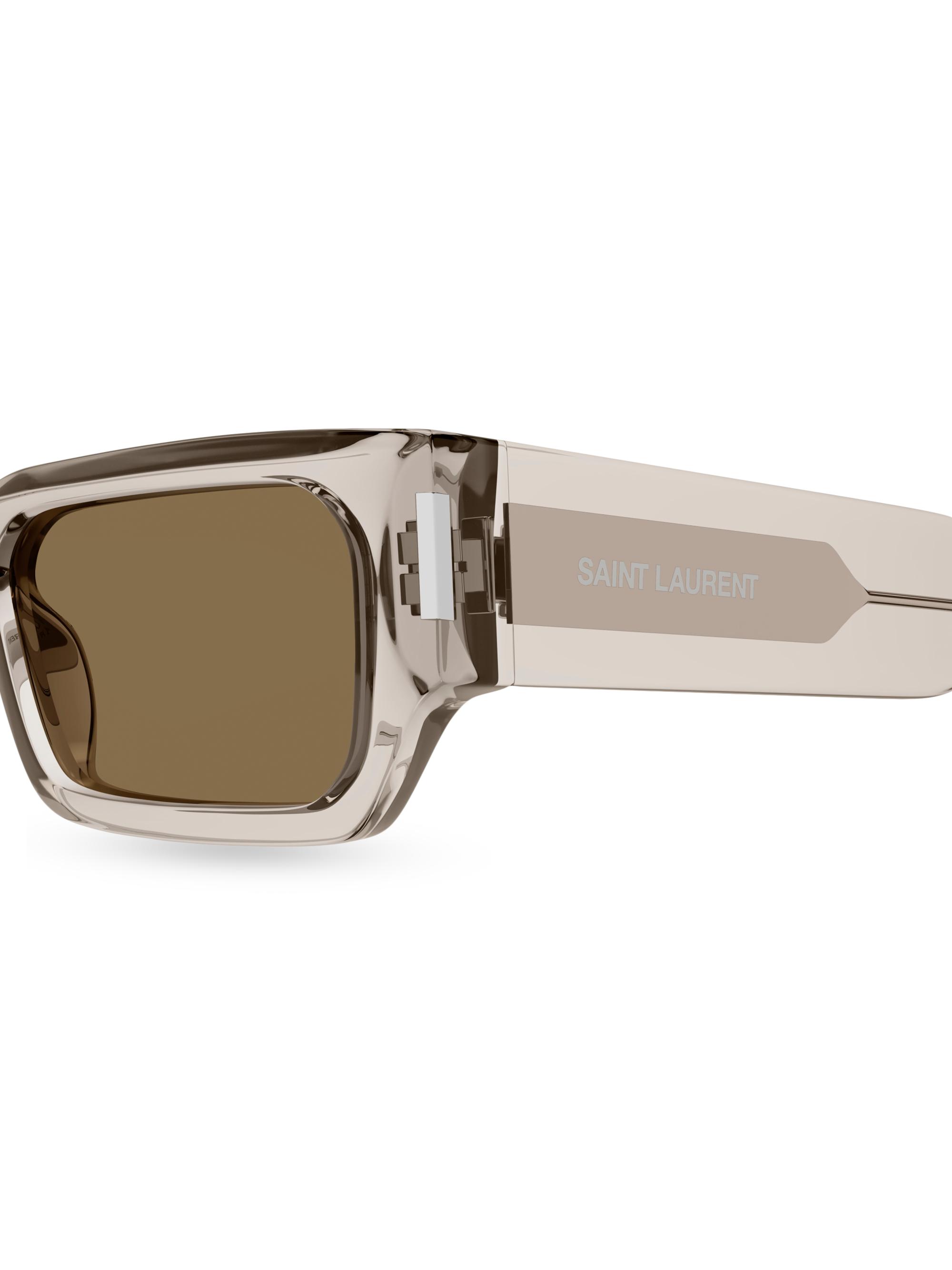 Saint Laurent Naked Wirecore 54MM Rectangular Sunglasses | Saks