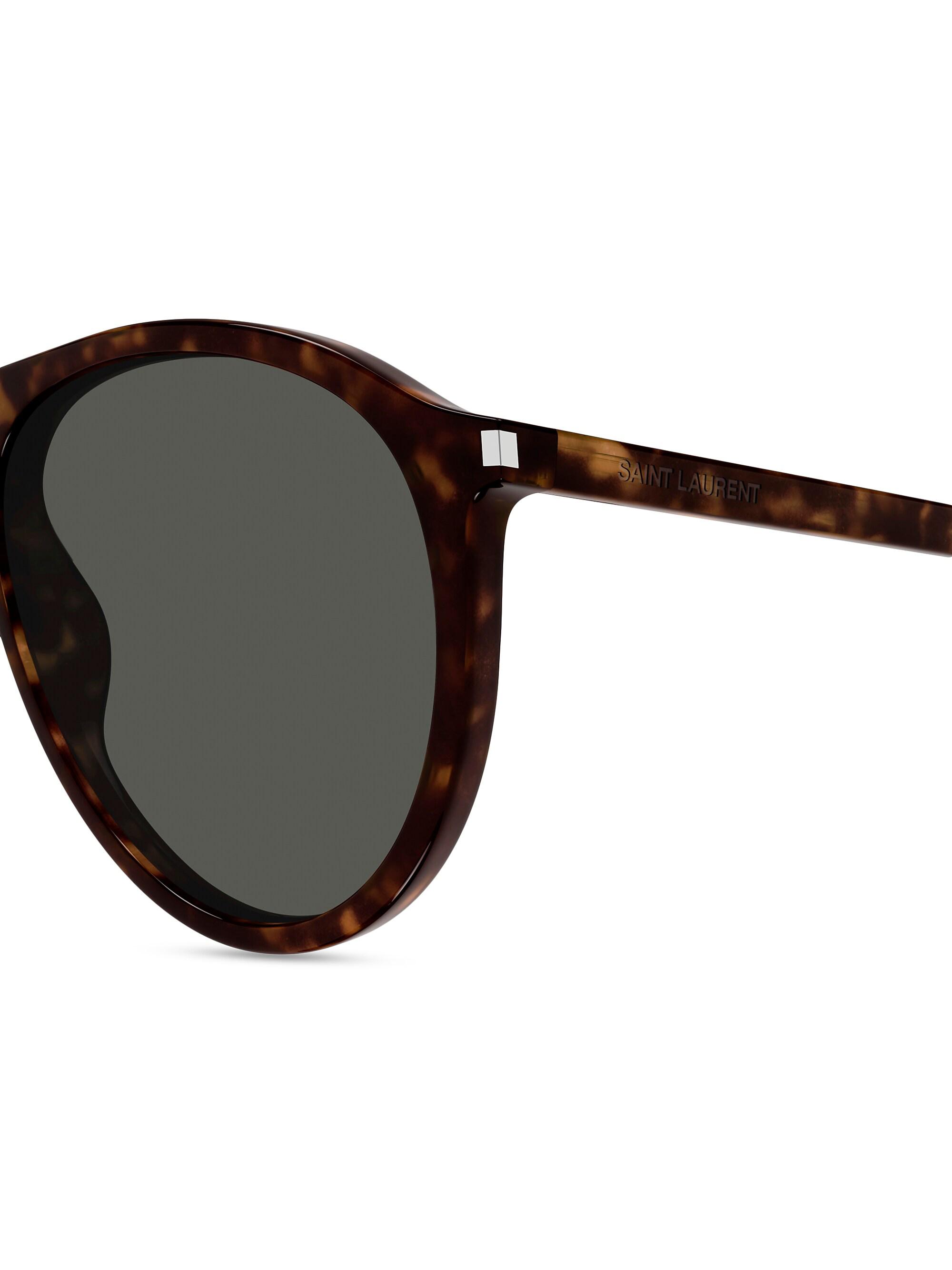 Saint Laurent Thin Acetate 56MM Pilot Sunglasses | Saks Fifth Avenue