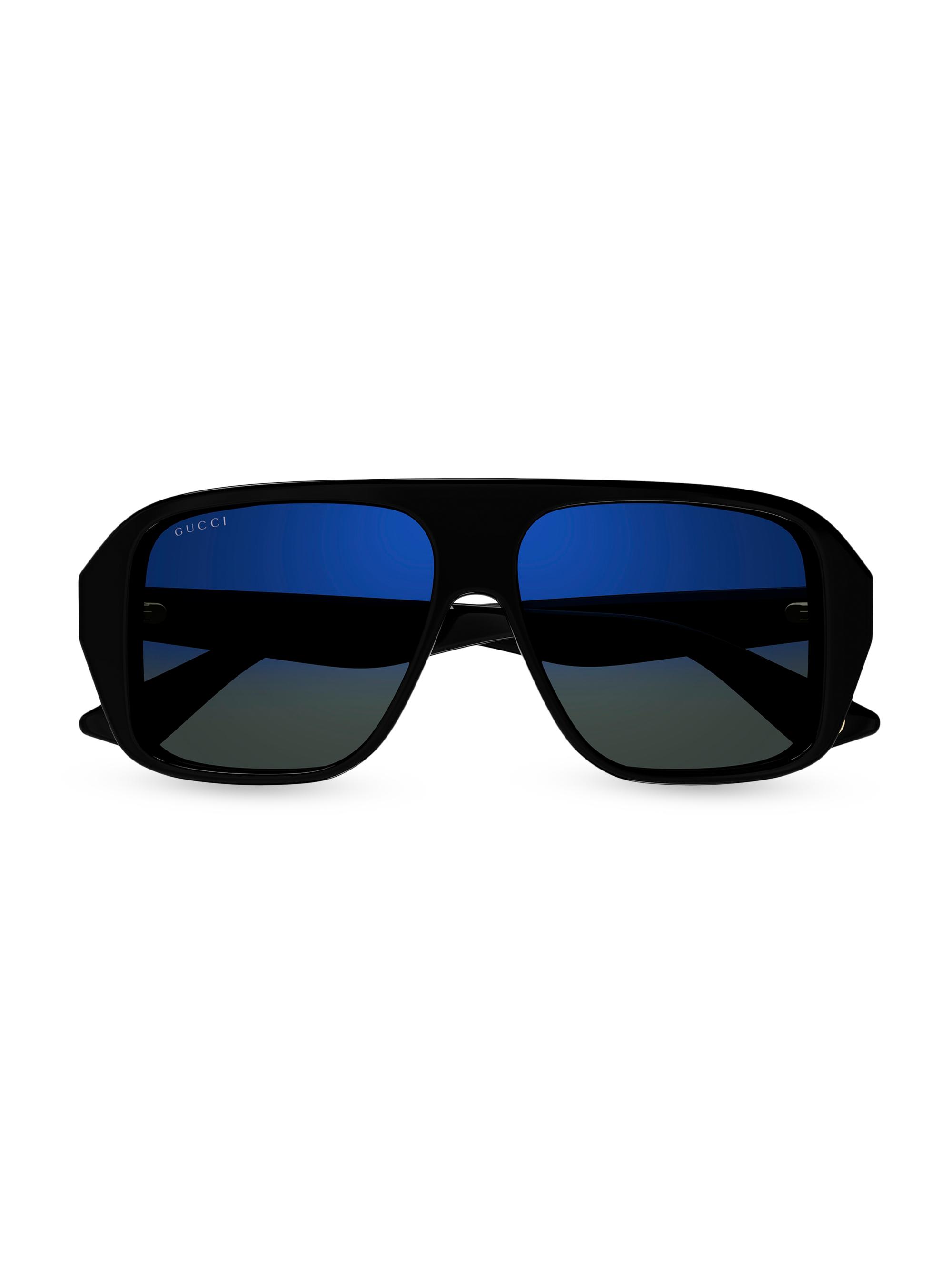 Gucci Aspen 57MM Navigator Sunglasses | Saks Fifth Avenue