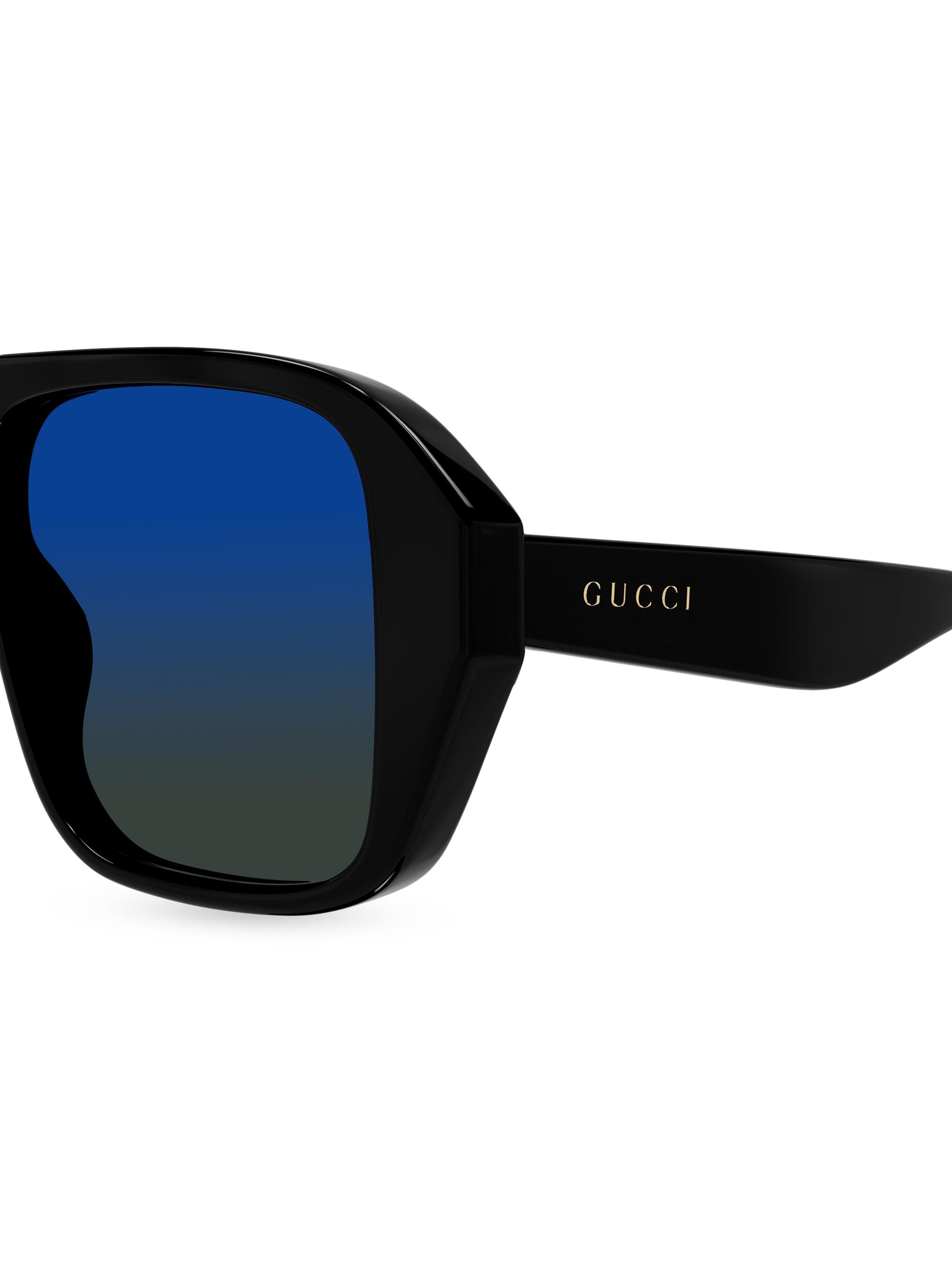 Gucci Aspen 57MM Navigator Sunglasses | Saks Fifth Avenue