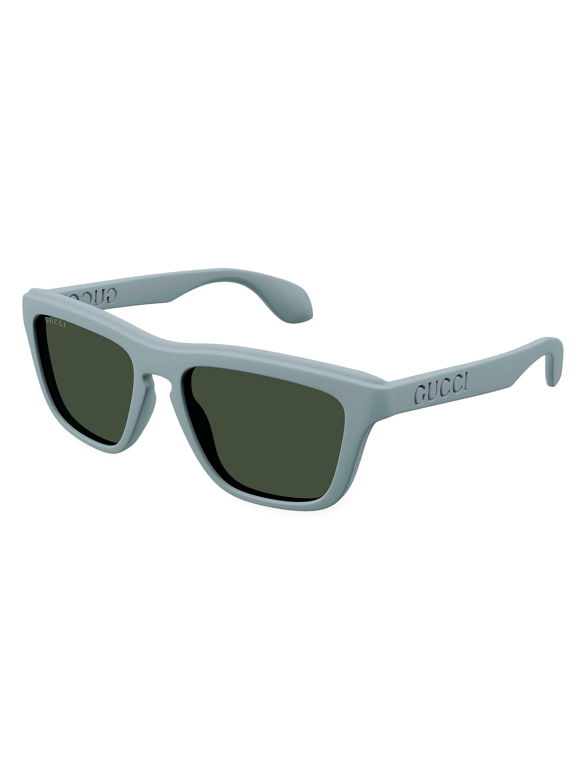 Gucci Men's Twinsburg 55MM Square Sunglasses - Light Blue Grey