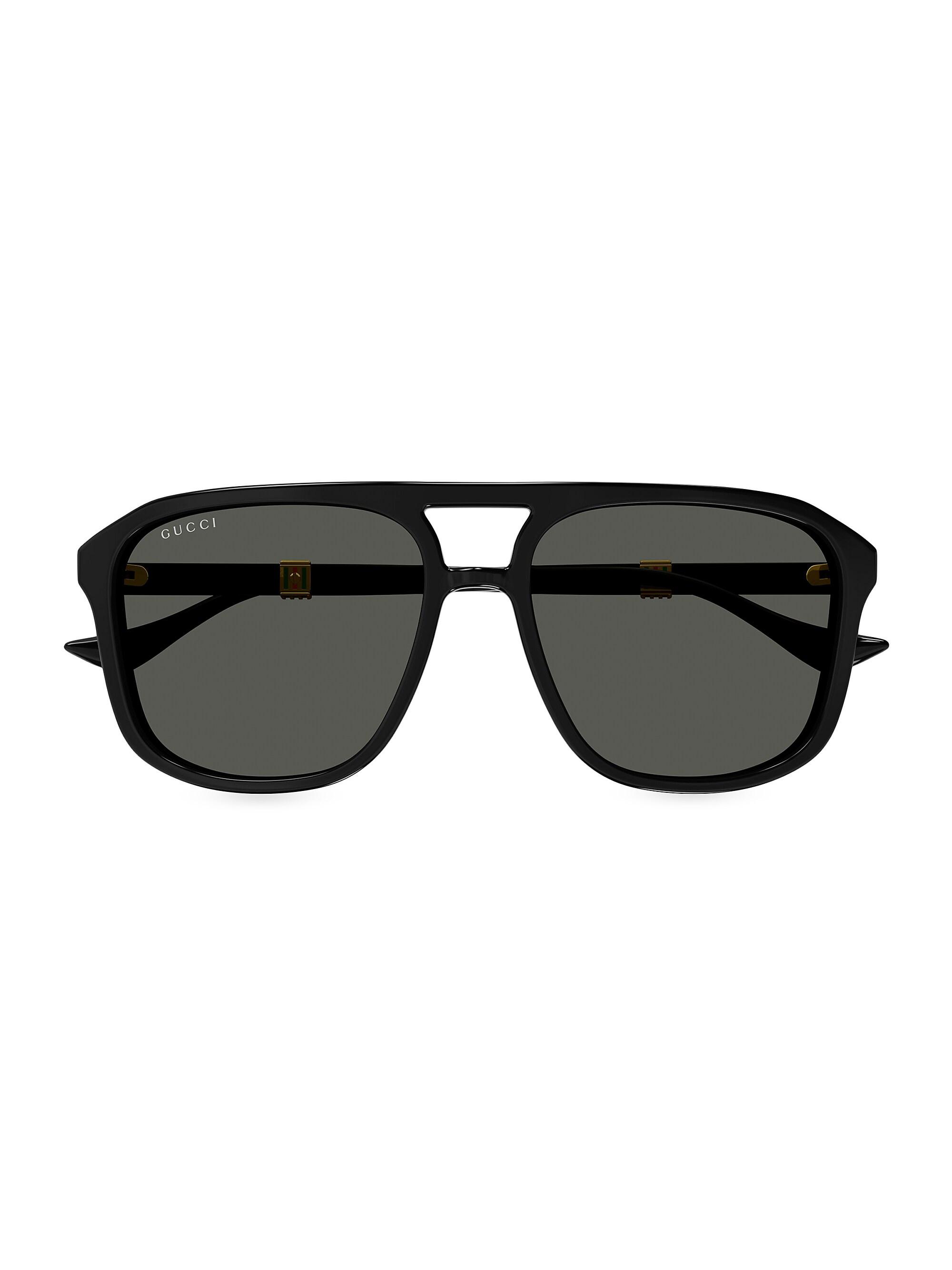 Gucci Running Web GG1494S 57MM Navigator Sunglasses | Saks Fifth