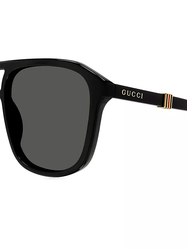 Shop Gucci Running Web GG1494S 57MM Navigator Sunglasses | Saks 
