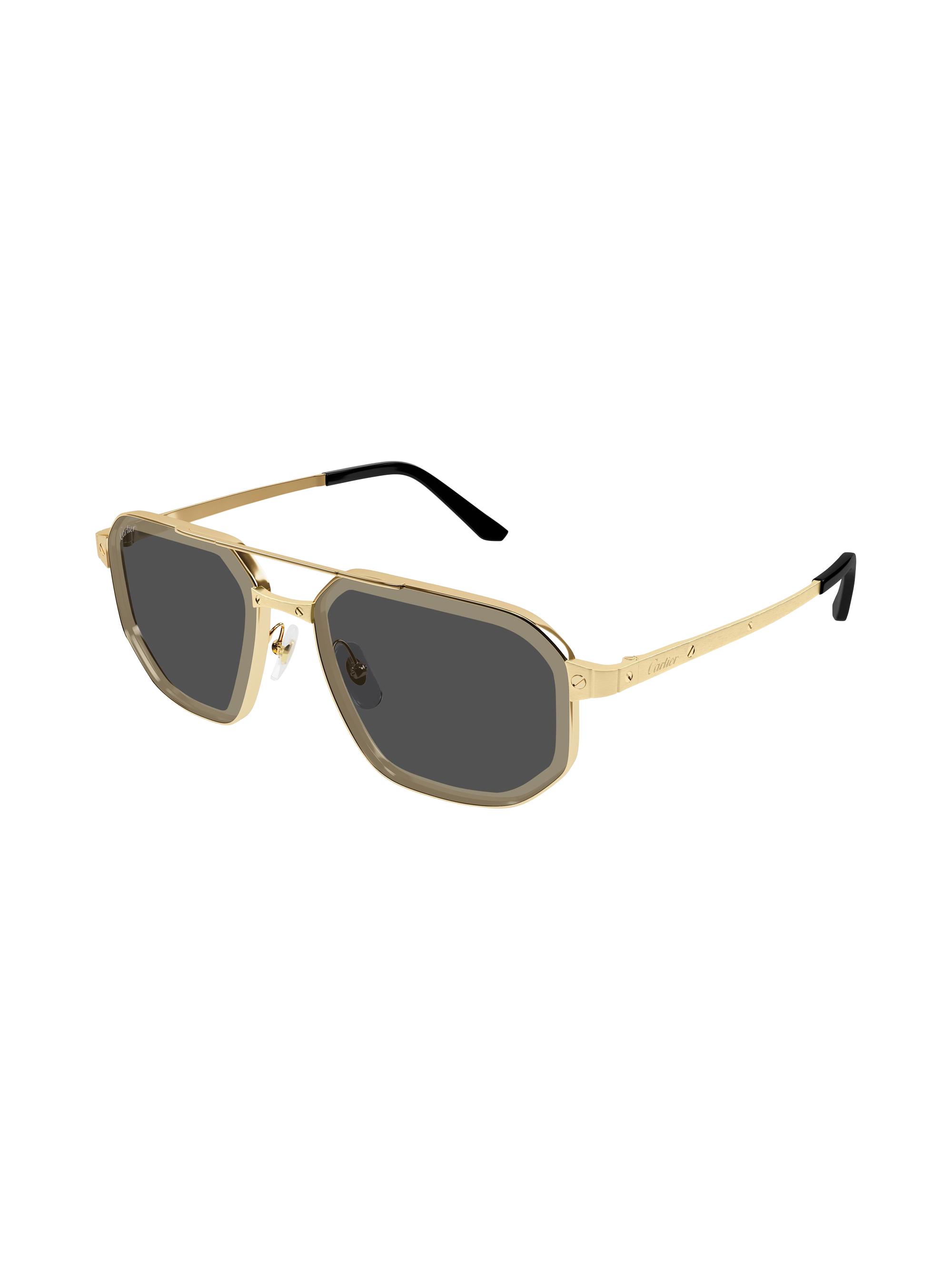 Cartier Santos Classic 60MM Navigator Sunglasses | Saks Fifth Avenue