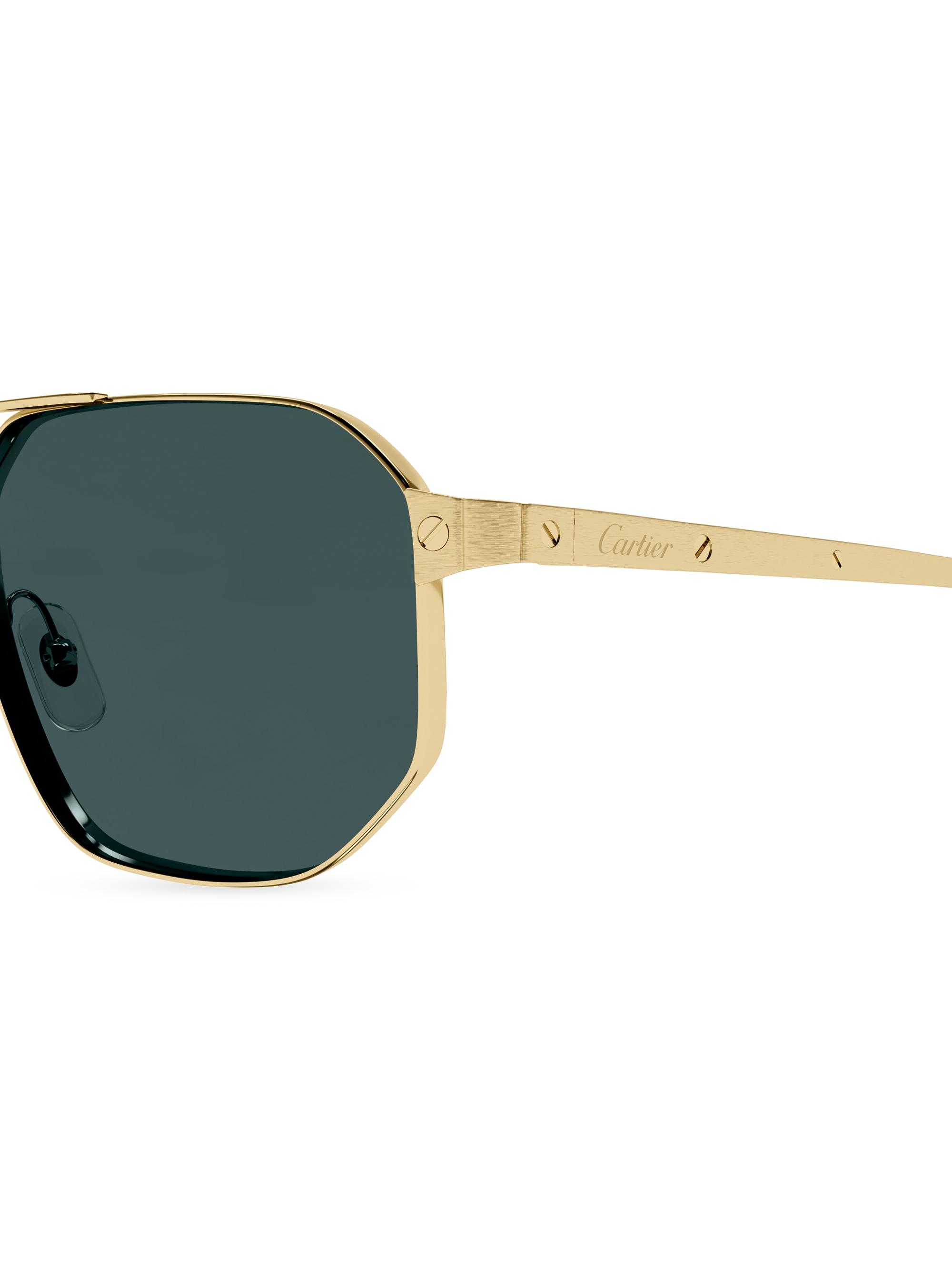Cartier Santos Classic 60MM Navigator Sunglasses | Saks