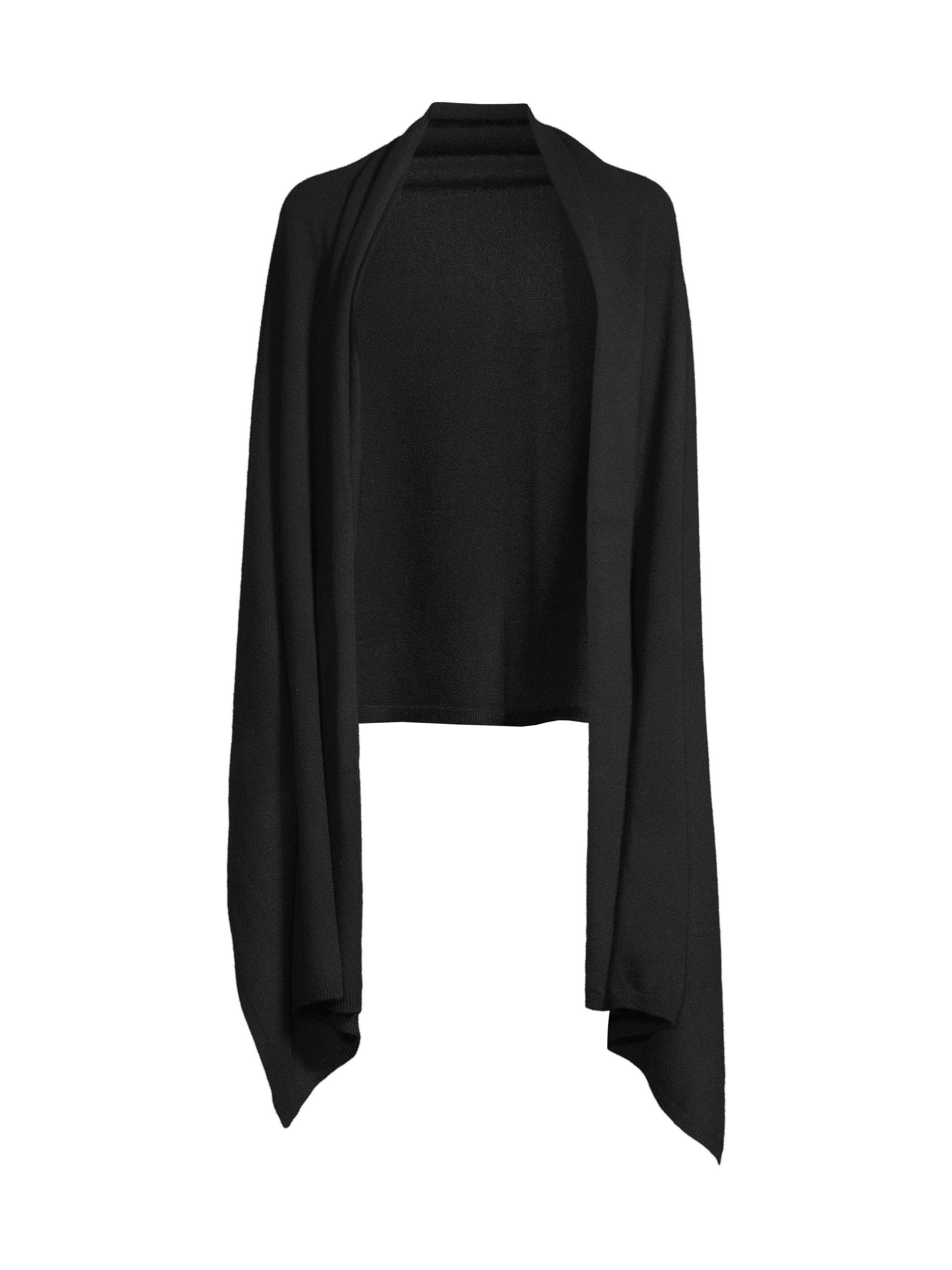 Sofia Cashmere Women's Cashmere Knit Wrap - Black