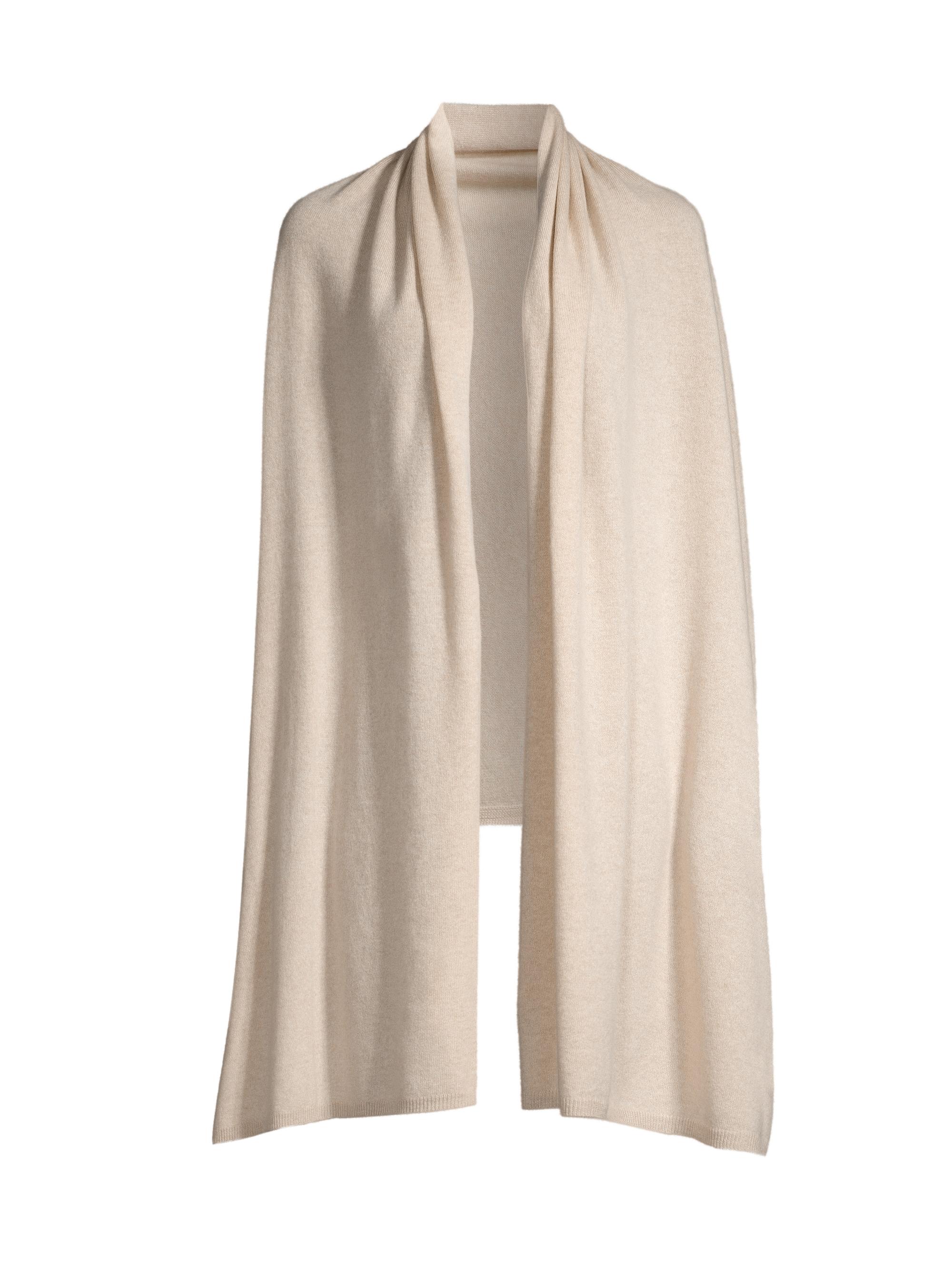 Sofia Cashmere Women's Cashmere Knit Wrap - Oatmeal | Thumbnail 7
