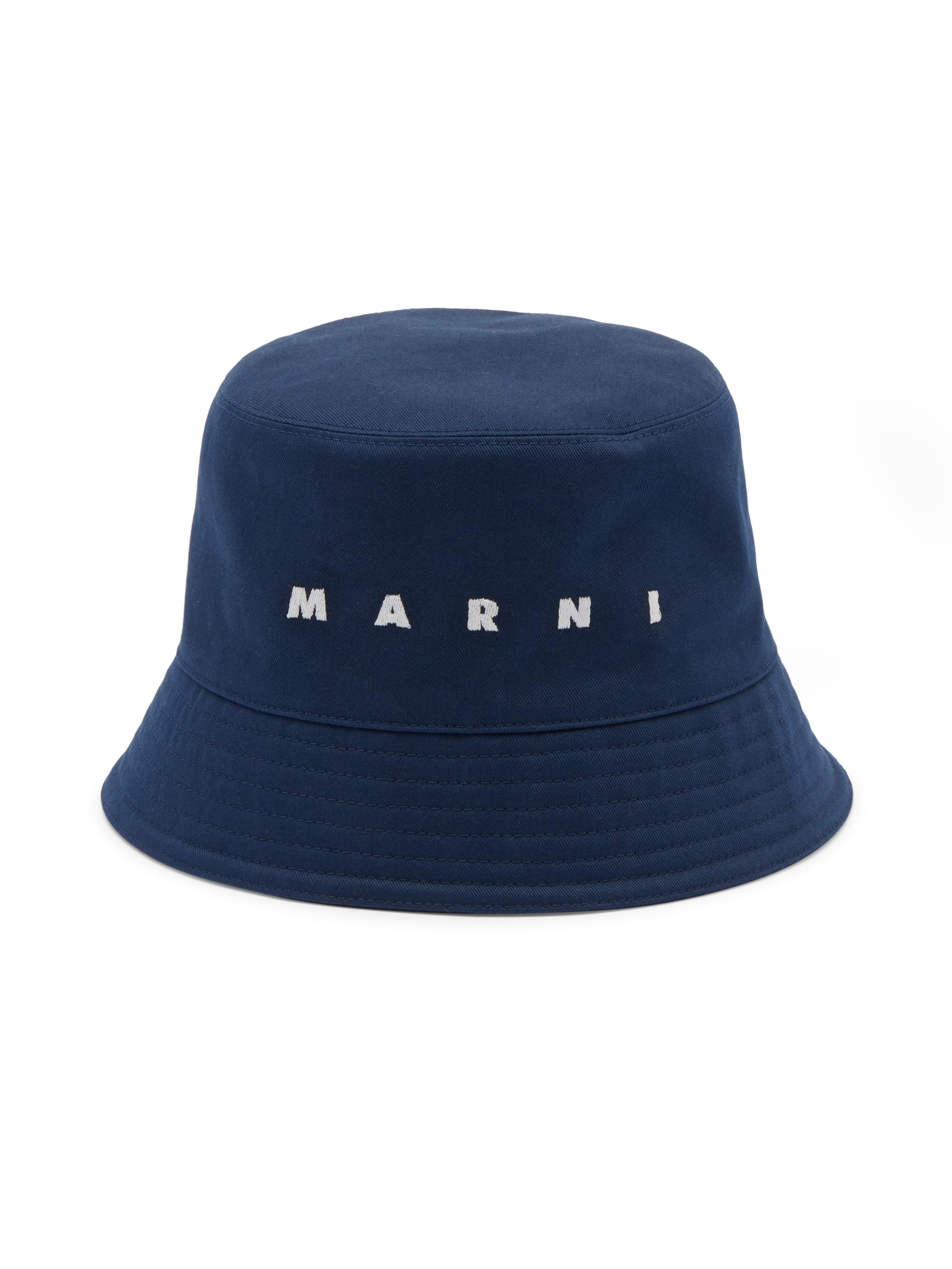 Marni Men's Logo-Embroidered Bucket Hat - Ink