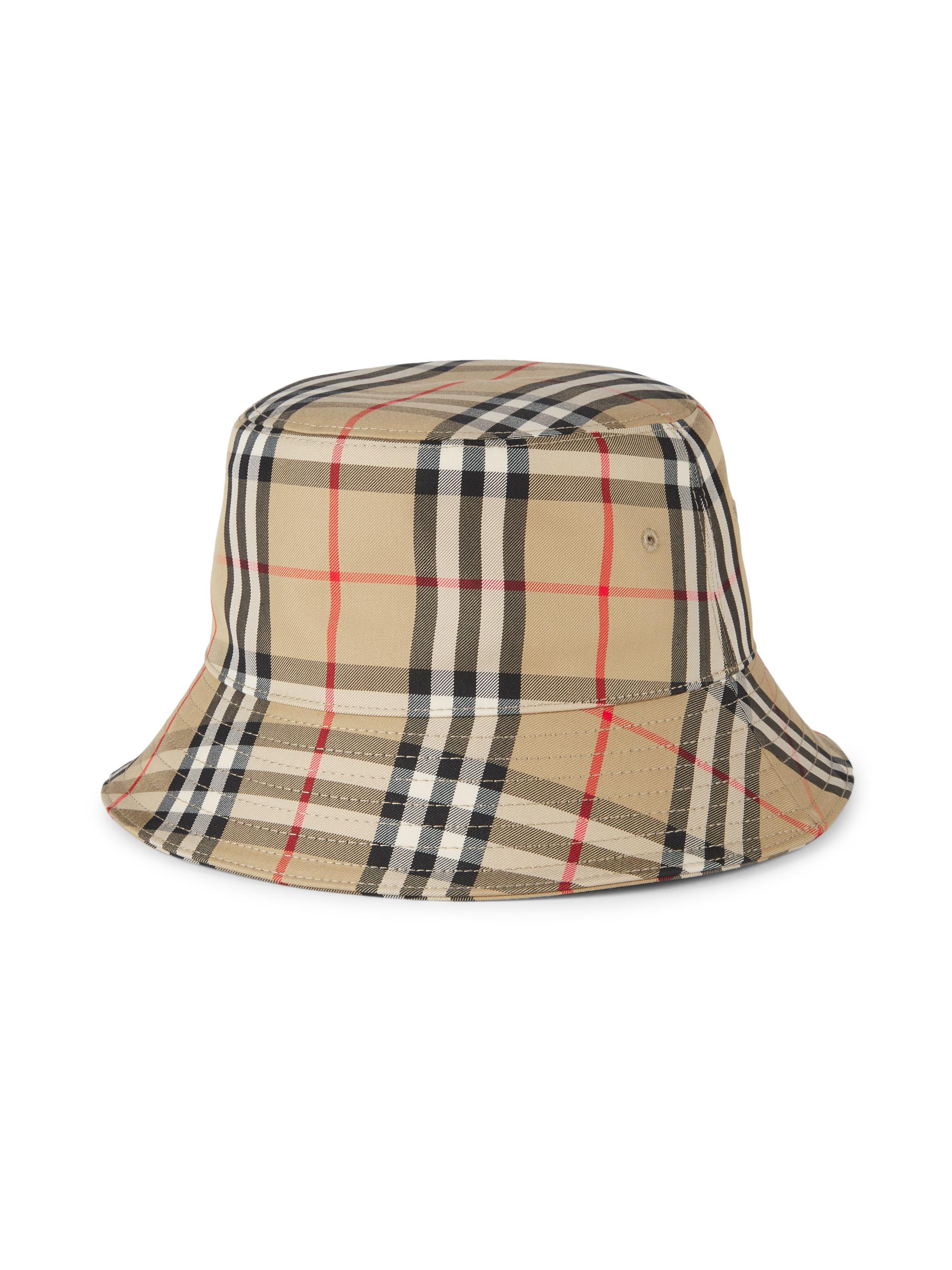 Burberry ストライプ バケットハット Burberry Check Bucket Hat | Saks Fifth Avenue