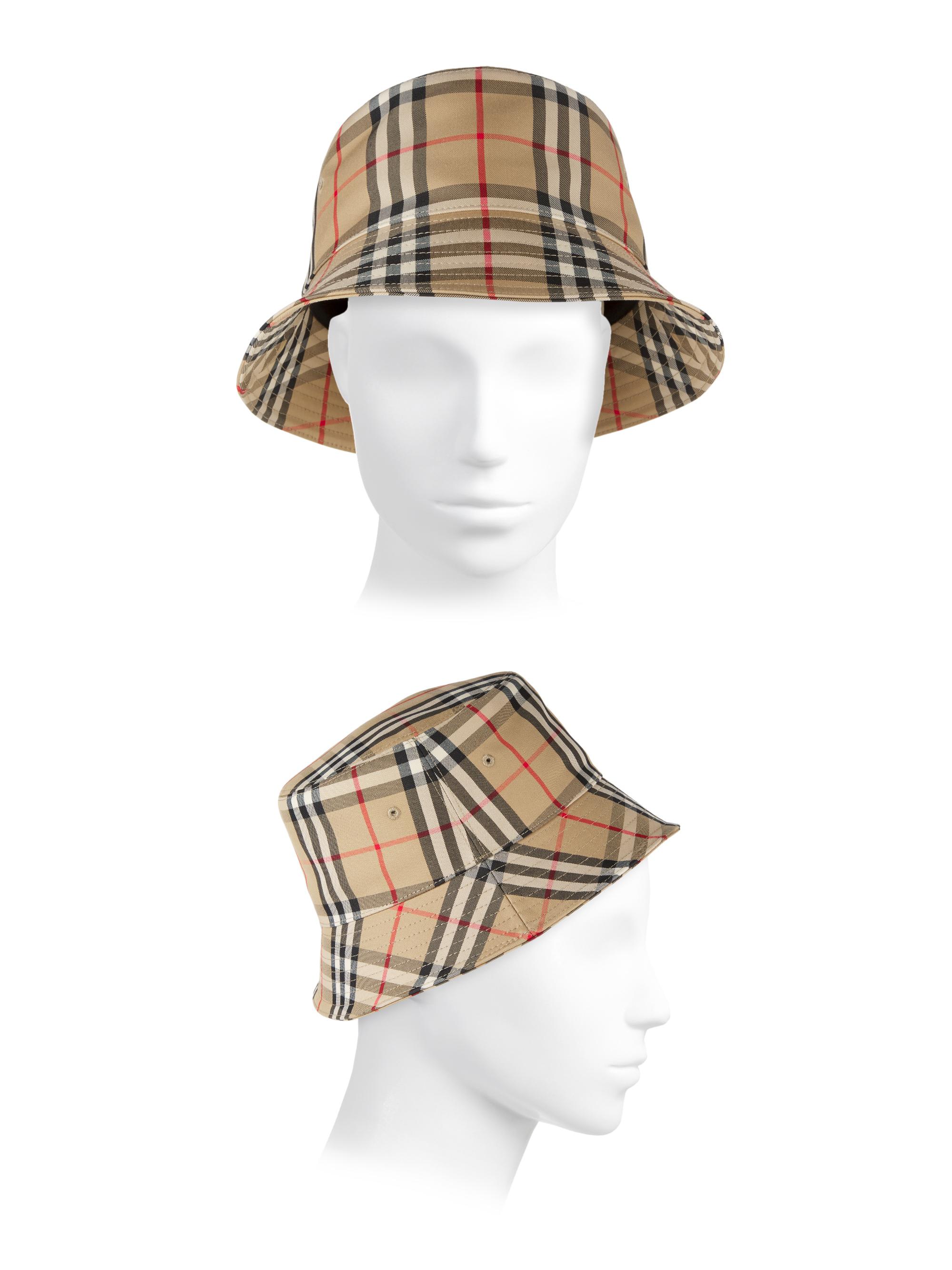 【BURBERRY】Vintage Checkered Bucket Hat/関税+全国送料込み Burberry Check Bucket Hat | Saks Fifth Avenue