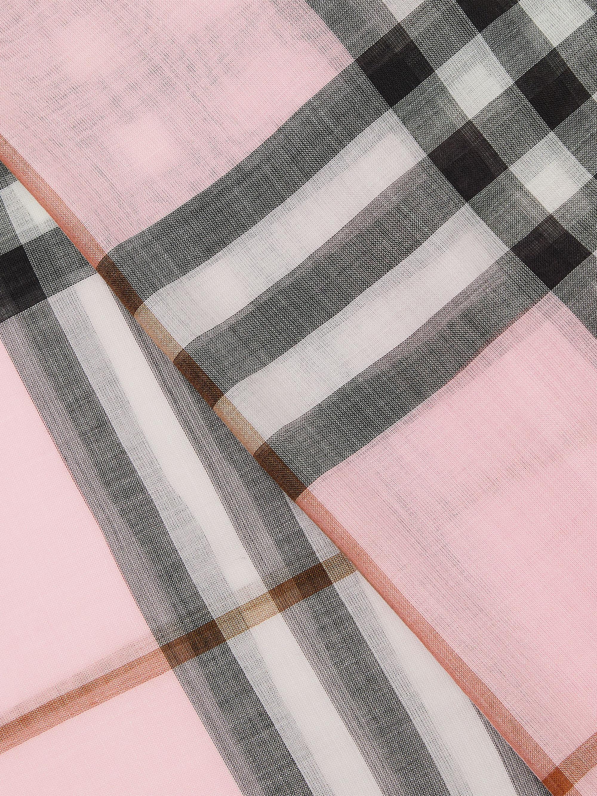 Burberry Giant Check Wool-Silk Gauze Scarf | Saks Fifth Avenue
