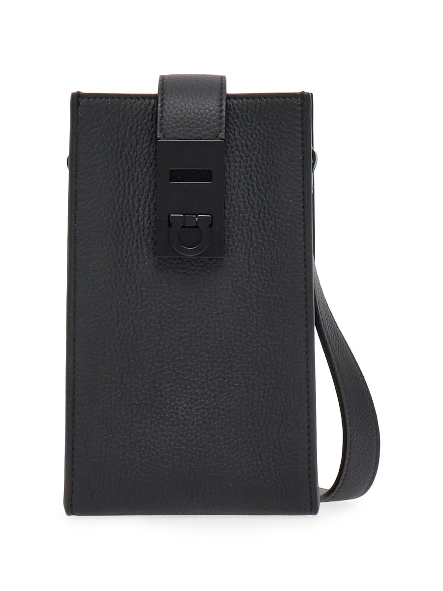 【関税&送料込】Salvatore Ferragamo Black Leather Crossbody Salvatore Ferragamo Gancini Leather Chain Crossbody Bag