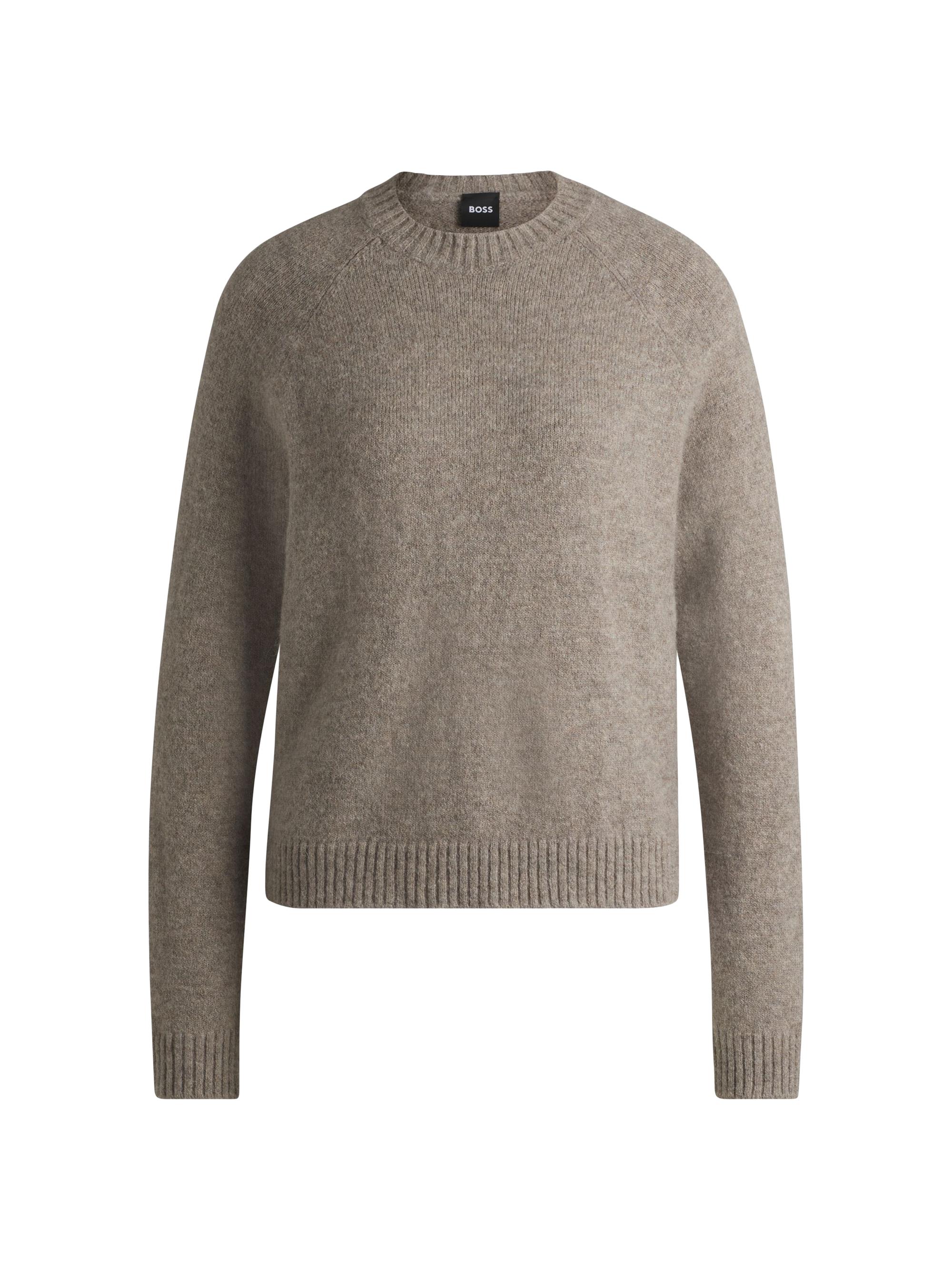 BOSS Women's Crew-Neck Sweater in Stretch Fabric - Light Blue