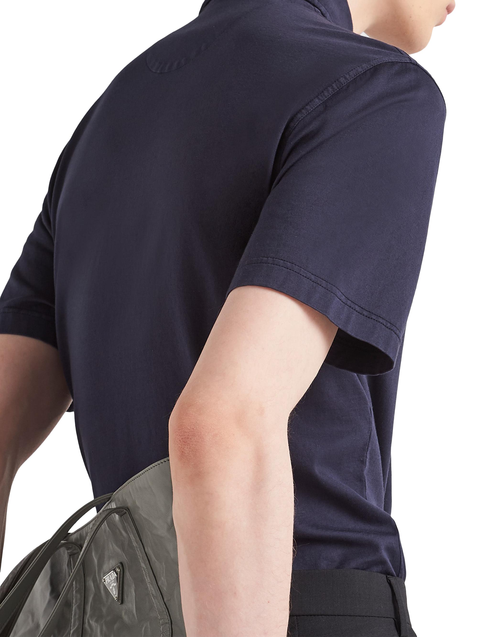 Prada Short-Sleeved Cotton Polo Shirt | Saks Fifth Avenue