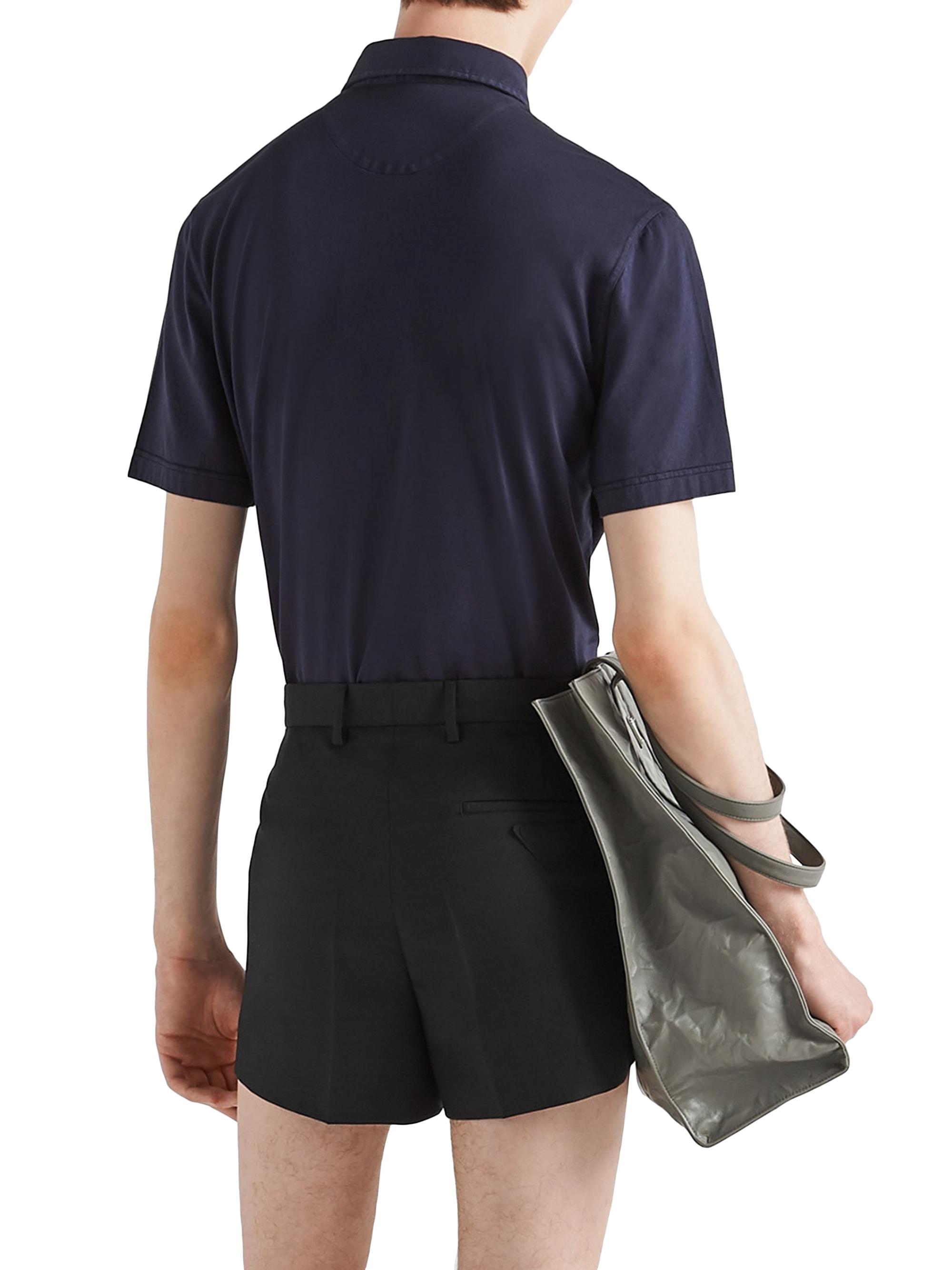 prada sport  poloshirt ポロシャツ Sullen Prada ハーフジップ ポロシャツ | ブルー | FARFETCH JP