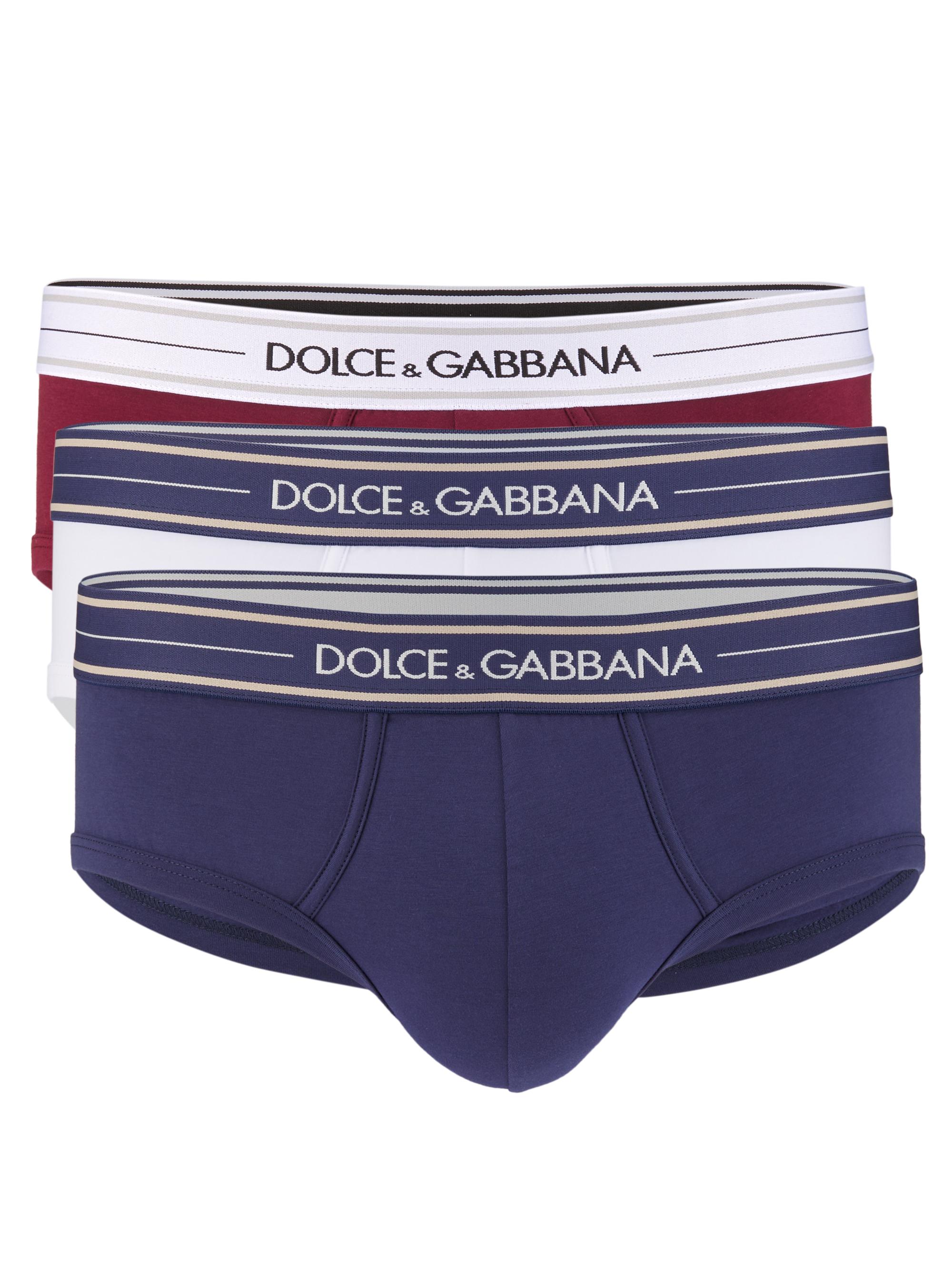 Dolce & Gabbana Men's 3-Pack Brando Logo Cotton-Blend Boxer Briefs