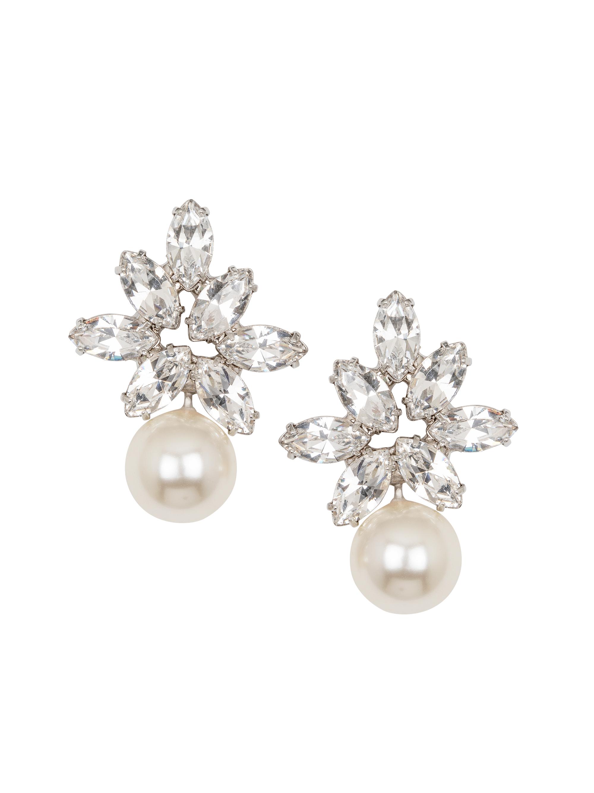 Jennifer Behr Women's Liza 18K Gold-Plated, Glass Crystal & Faux Pearl Earrings - Crystal