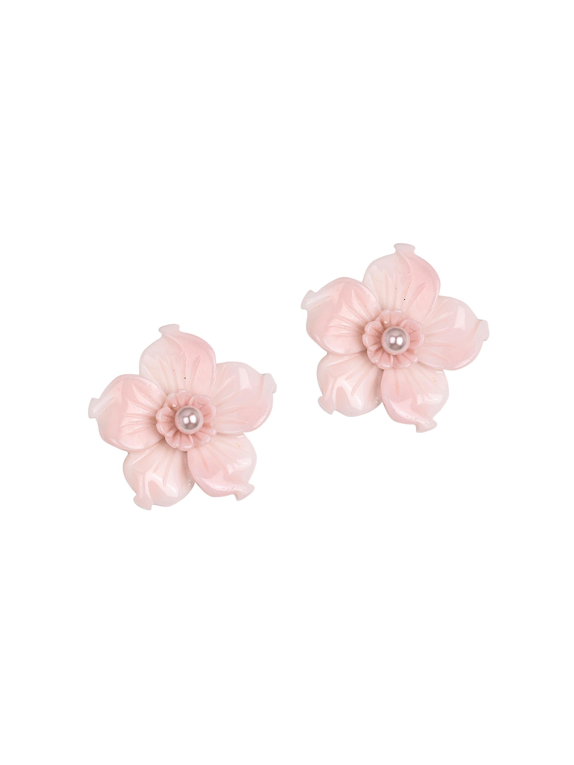 Jennifer Behr Women's Tansey Conch Flower Stud Earrings - Rose