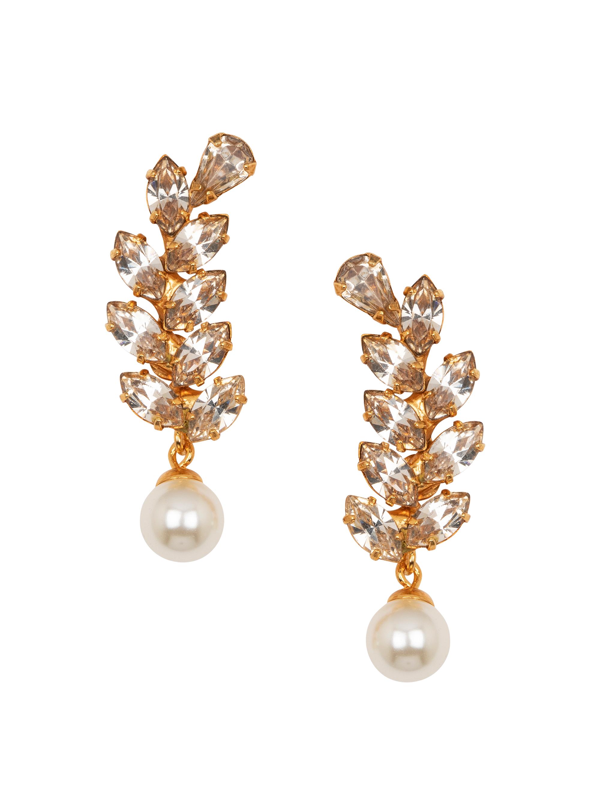 Jennifer Behr Women's Verla 18K-Gold-Plated, Glass Crystal & Imitation Pearl Drop Earrings - Crystal Antique