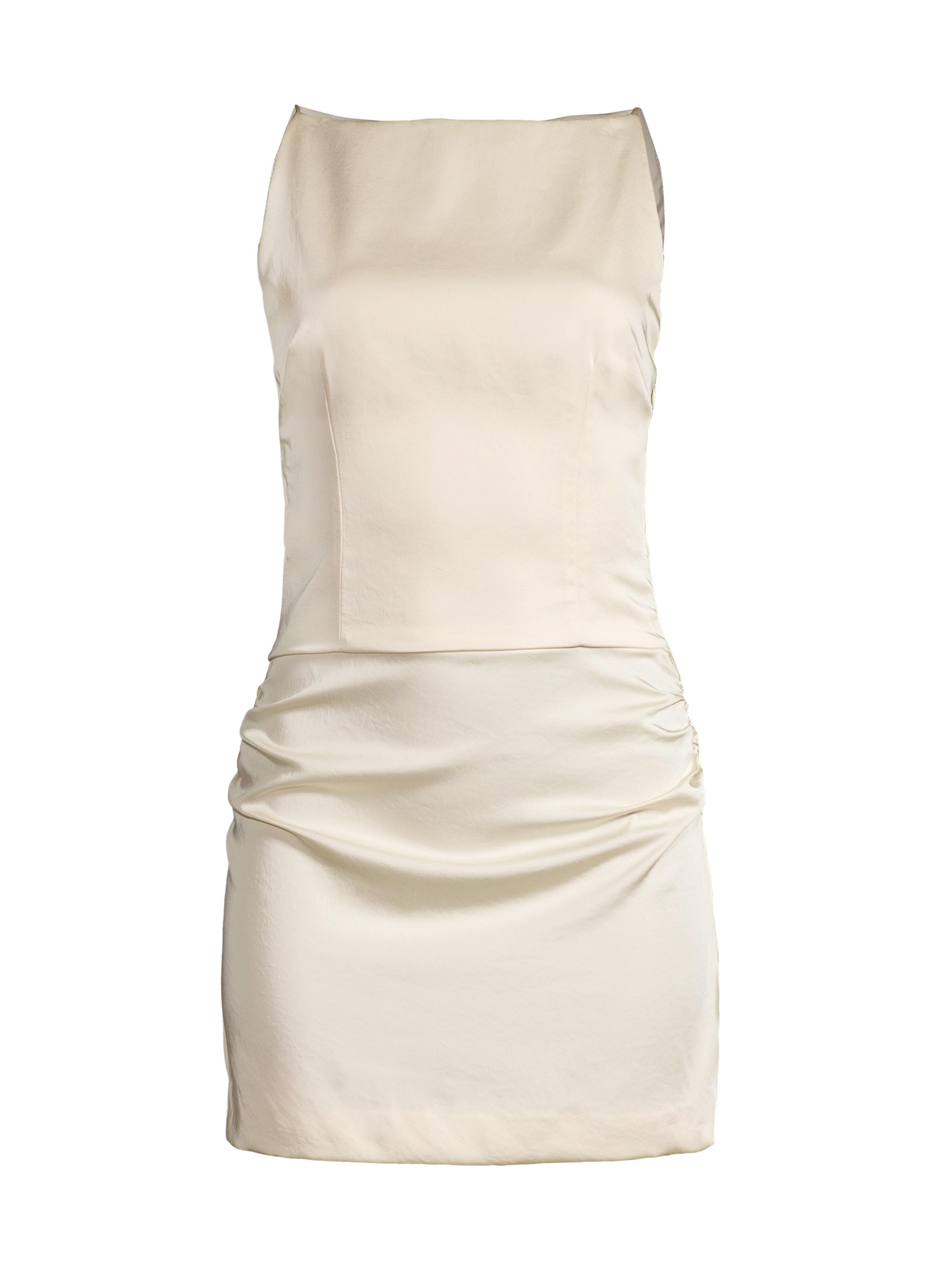 Bec & Bridge Women's Jones Boatneck Satin Minidress - Vanilla Bean