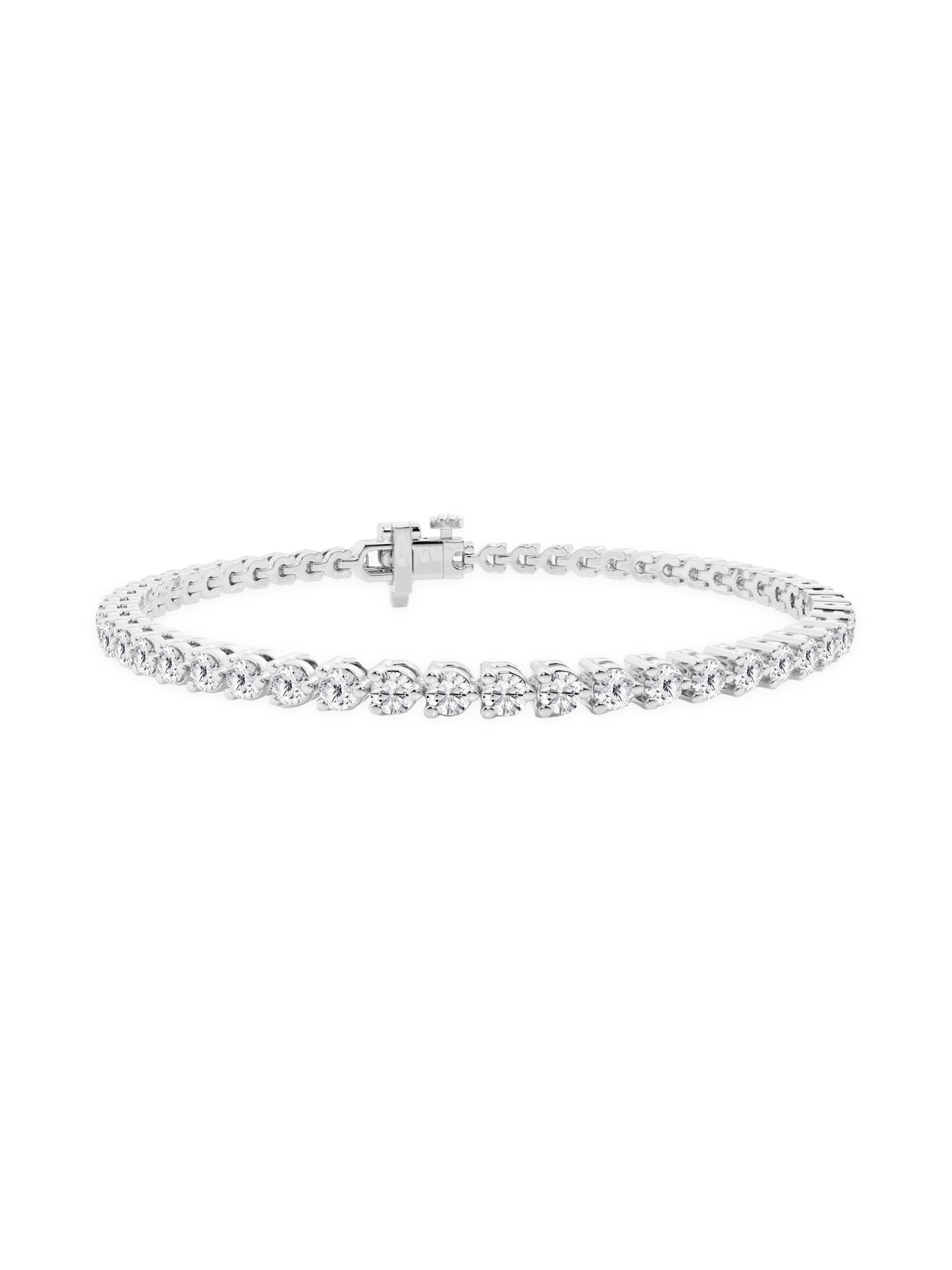 Saks Fifth Avenue Collection Women's 14K White Gold & Lab-Grown Diamond Tennis Bracelet - 3 Tcw