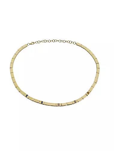 14K Yellow Gold & Sapphire Collar Necklace