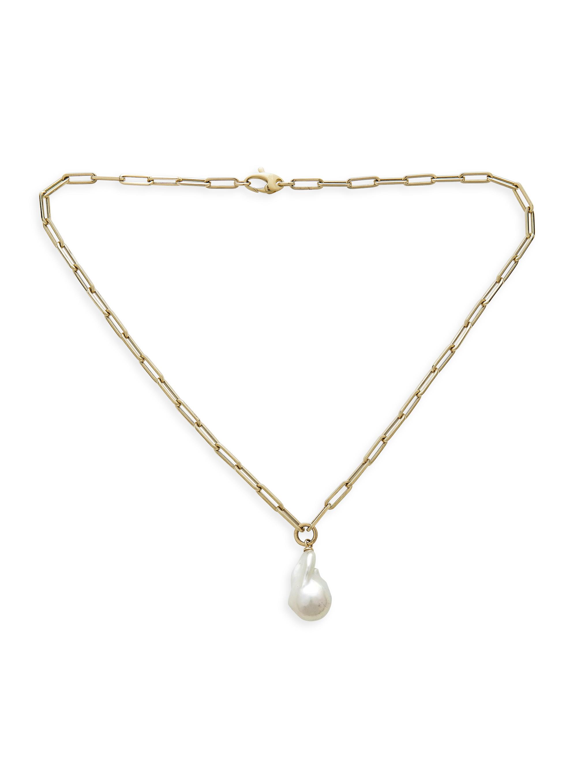 Atlas Fine Women's 14K Yellow Gold & Freshwater Pearl Pendant Necklace - Gold
