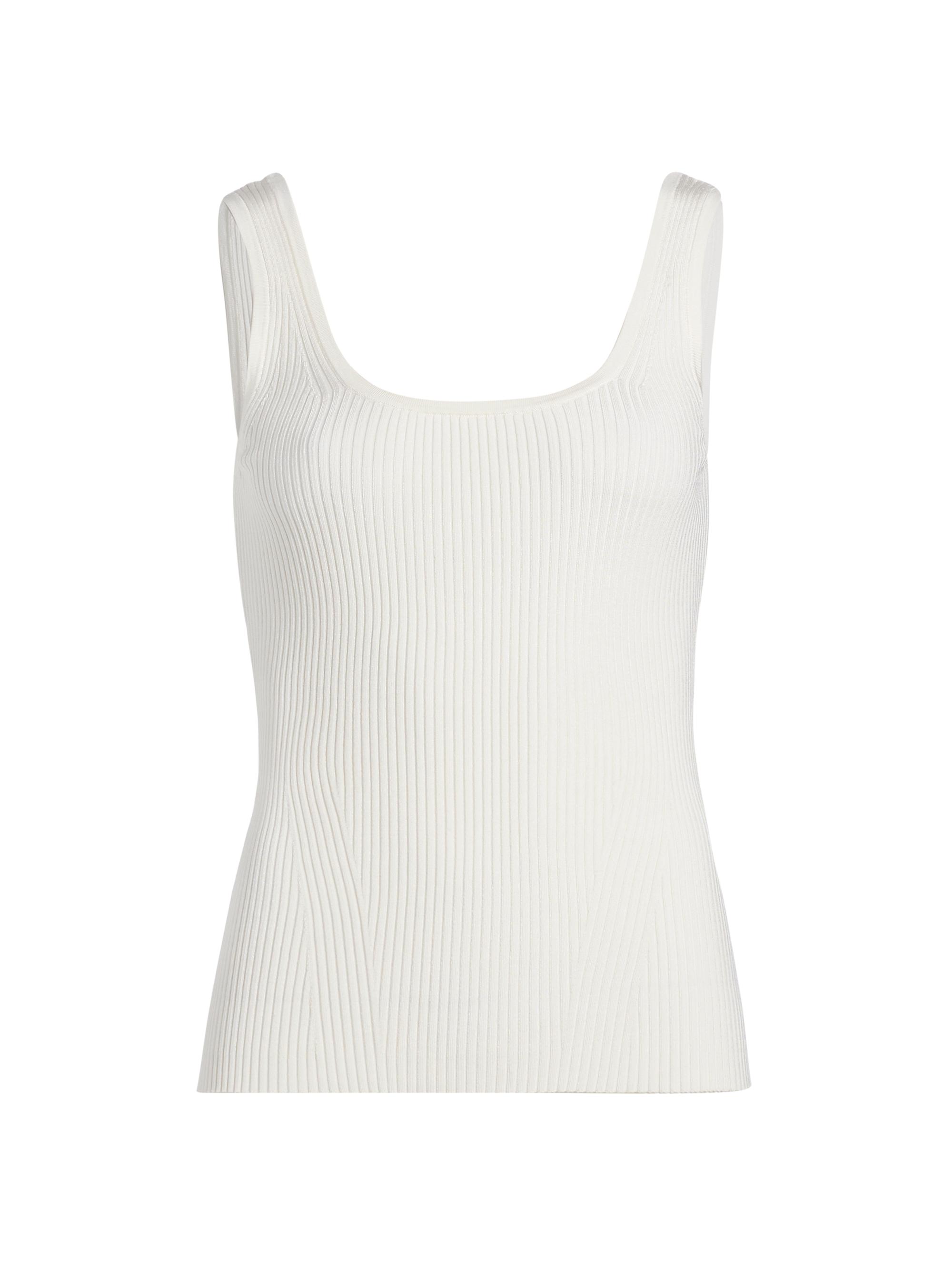Zimmermann Women's Scoopneck Rib-Knit Tank - Parchment