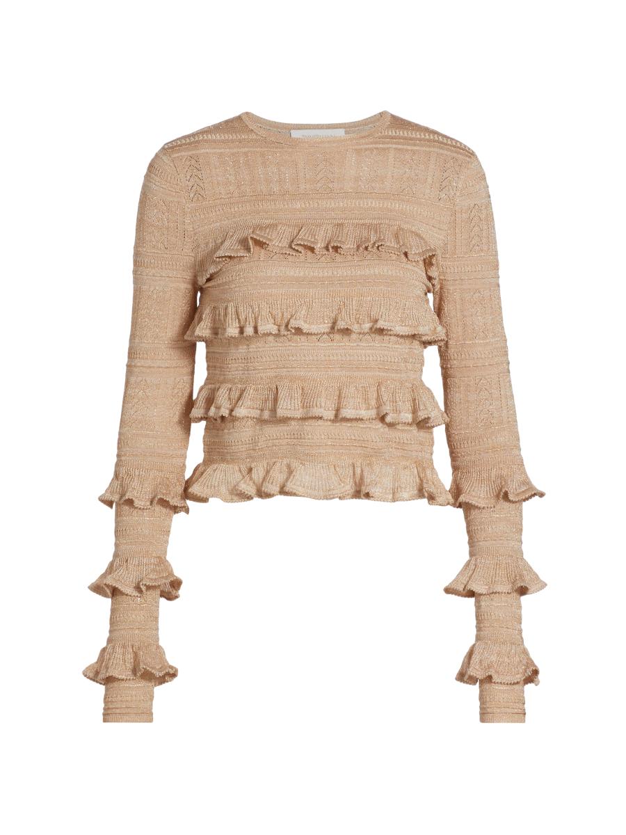 【Zimmermann】MATCHMAKER RUFFLE SKIRT ラッフルニットスカート Zimmermann - Black Story Ruffle Skirt | Mitchell Stores