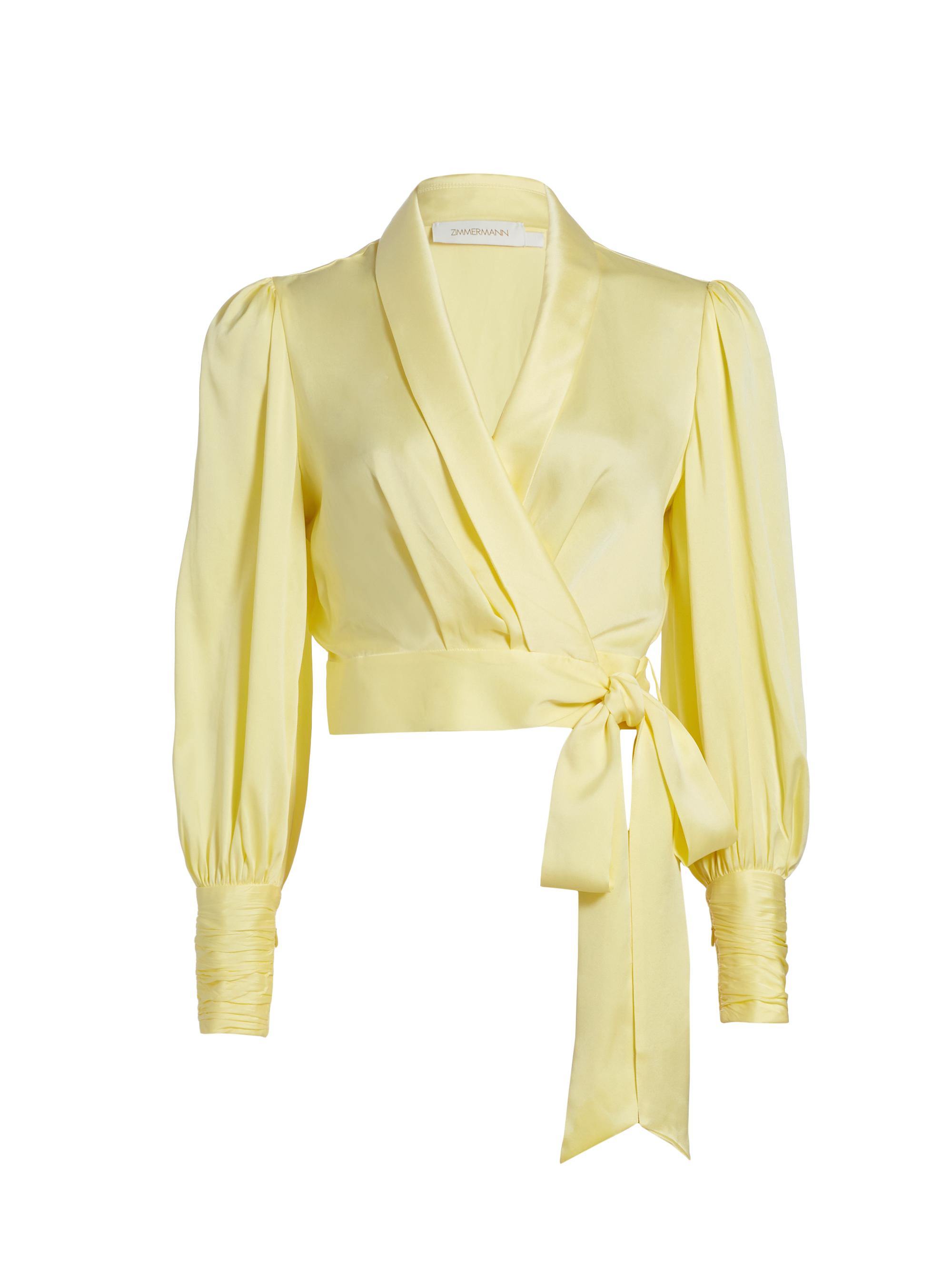 ボトムスその他 ZIMMERMANN Women Pants 9166PRS244 SAN Yellow Zimmermann Tuck Belted Silk Wide-Leg Pants | Saks Fifth Avenue