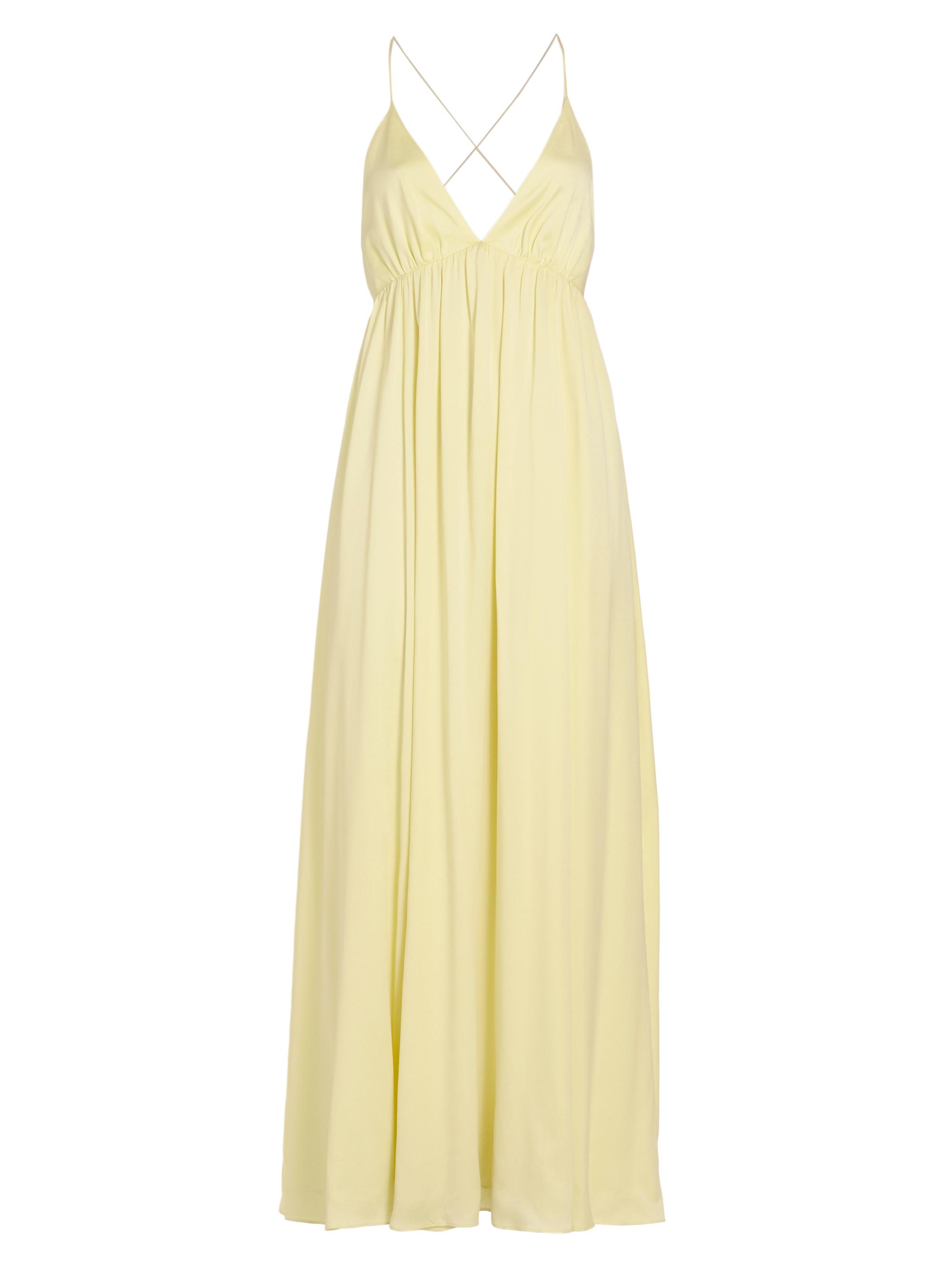 Zimmermann Women's Silk Open-Back Gown - Lemon