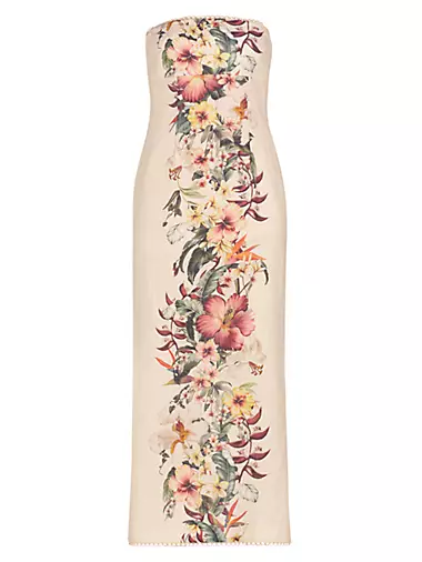 Lexi Floral Linen Column Maxi Dress