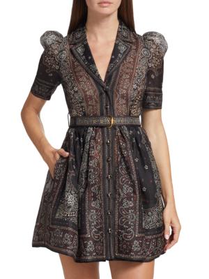 ZIMMERMANN Matchmaker bandana-print mini dress - Black